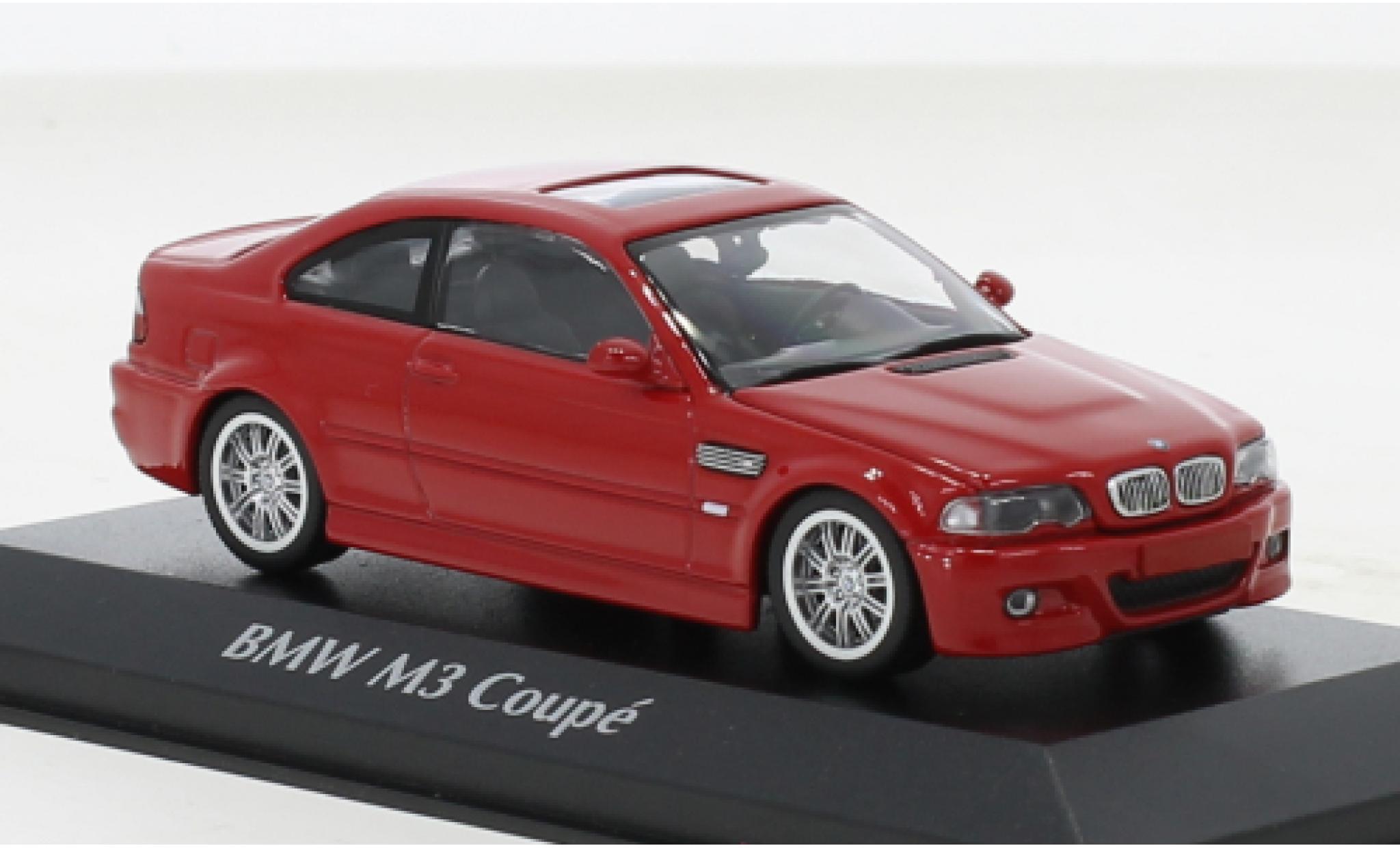 Bmw M3 1/43 Maxichamps (E46) rood 2001 modelauto