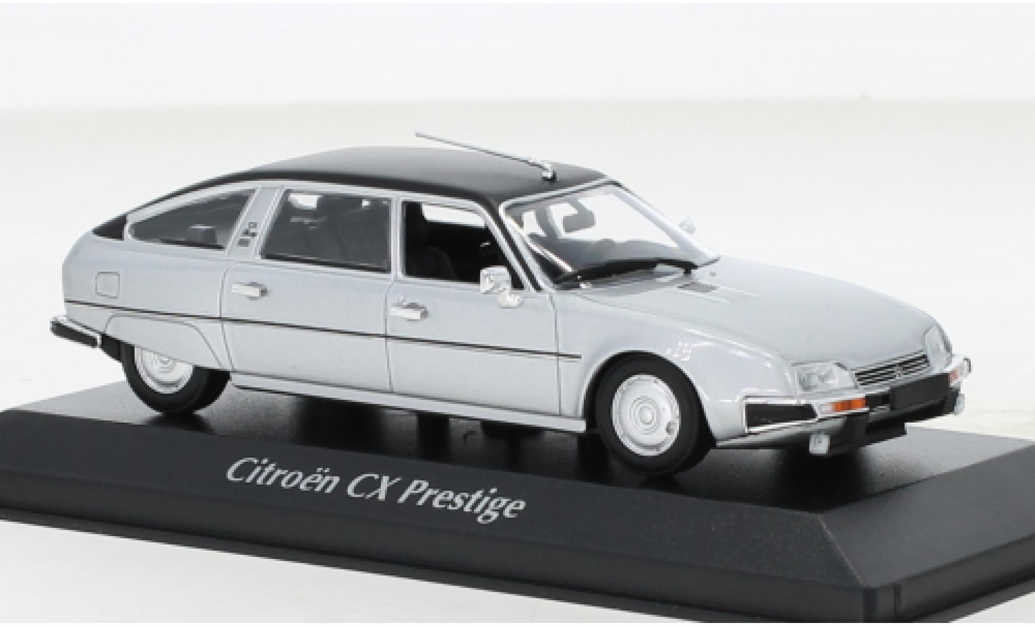 Citroen CX 1/43 Maxichamps Prestige grijs/zwart 1980 modelauto
