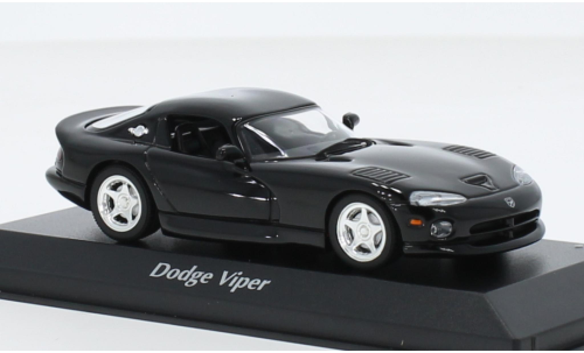 Dodge Viper 1/43 Maxichamps GTS zwart 1993 modelauto