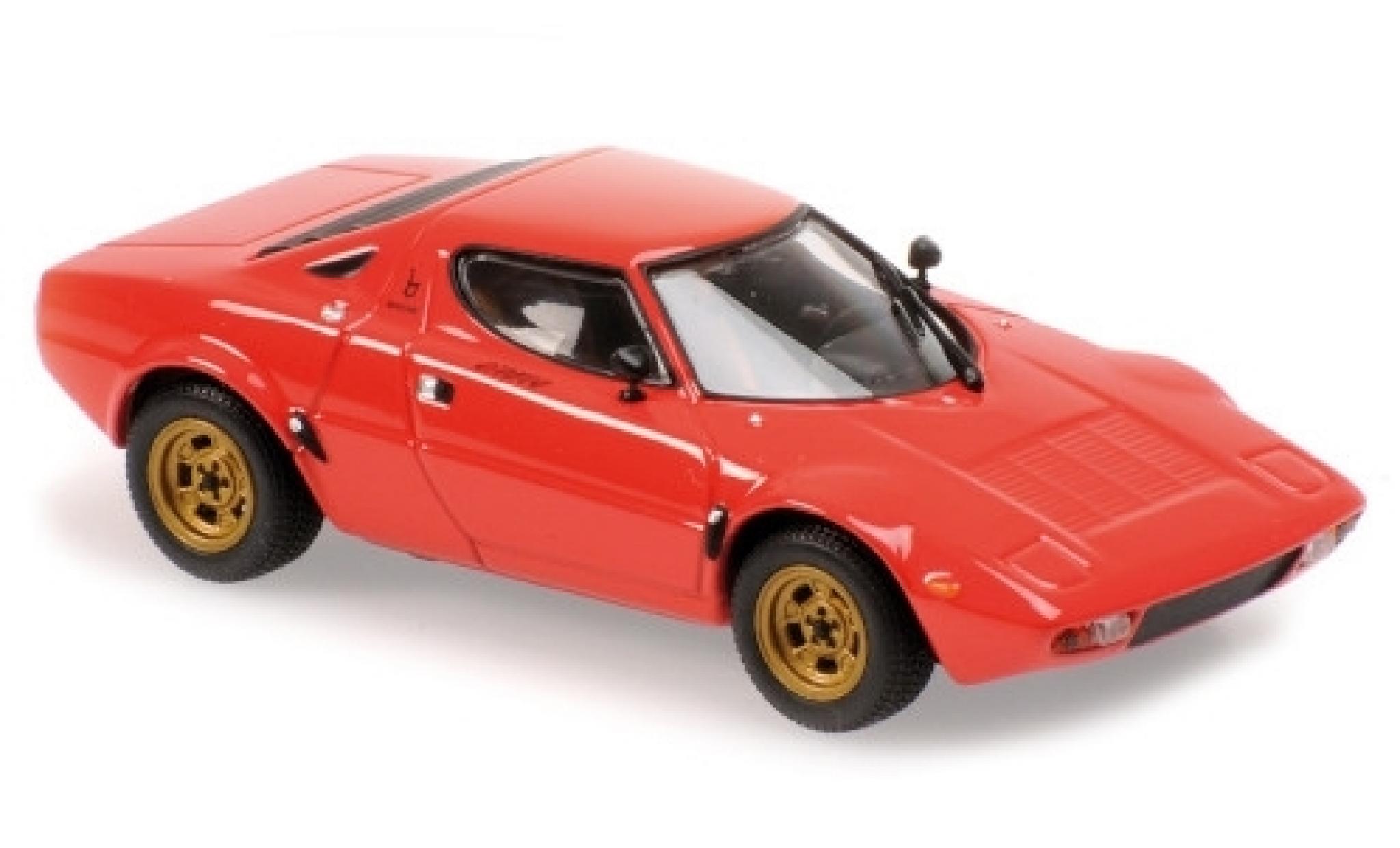 Lancia Stratos 1/43 Maxichamps rood 1974 modelauto