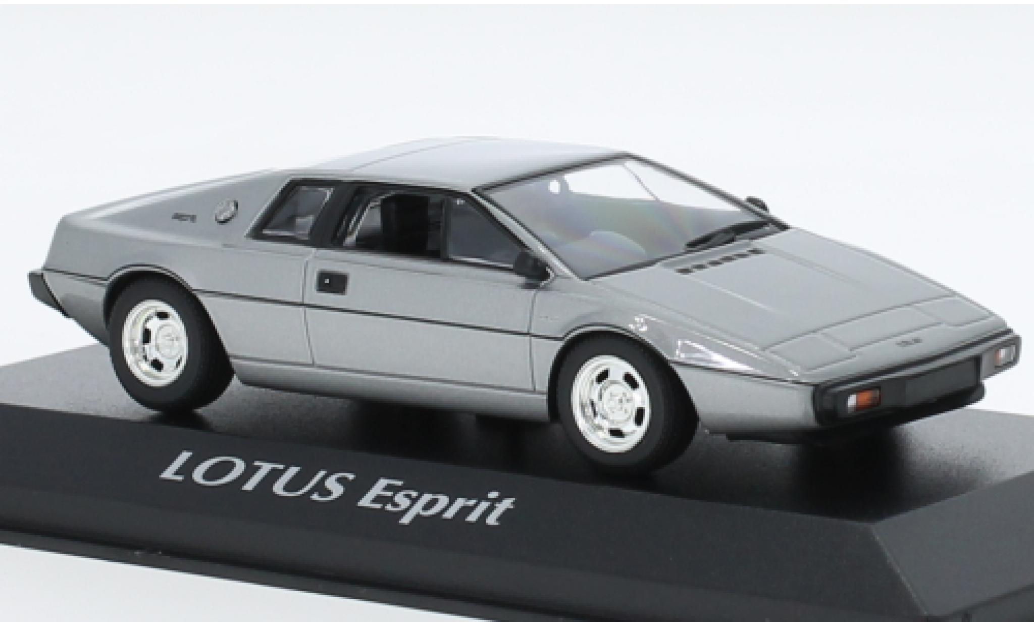Lotus Esprit 1/43 Maxichamps Turbo metallic grijs clair 1978 modelauto