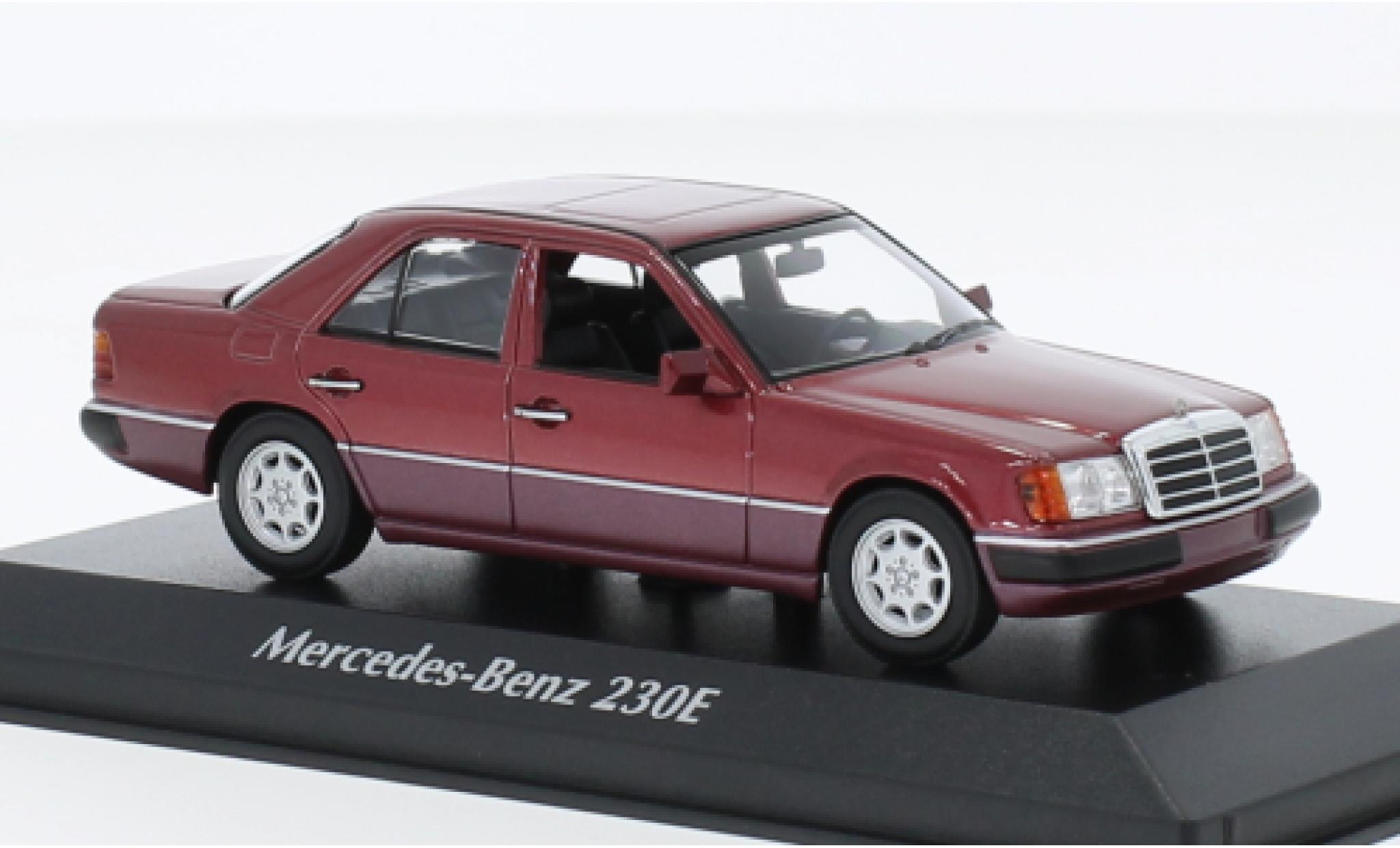 Mercedes 230 1/43 Maxichamps E (W124) metallic rood fonc&eacute; 1991 modelauto