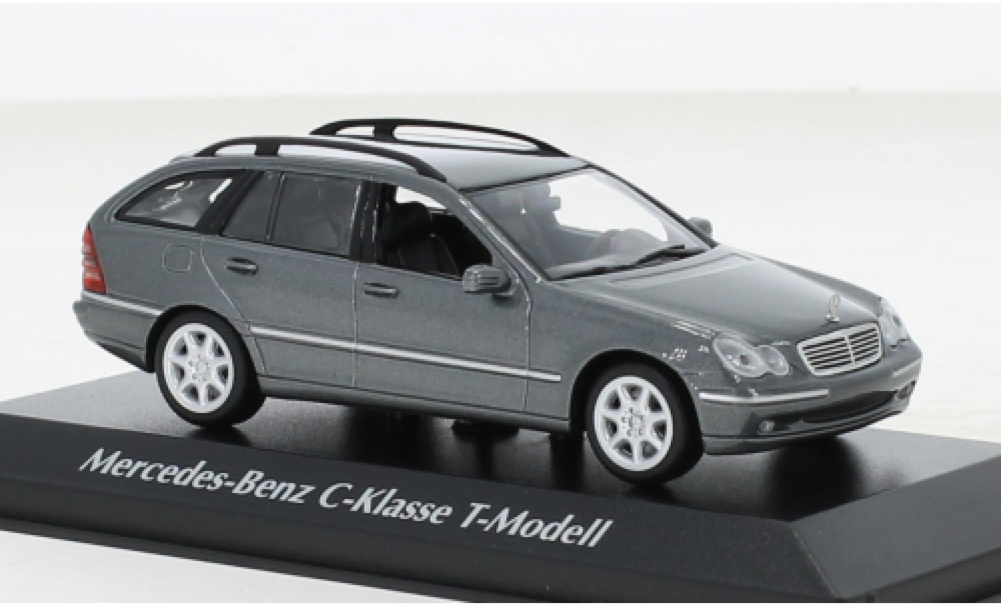 Mercedes Classe C 1/43 Maxichamps T-Modell (S203) metallic grijs 2001 modelauto