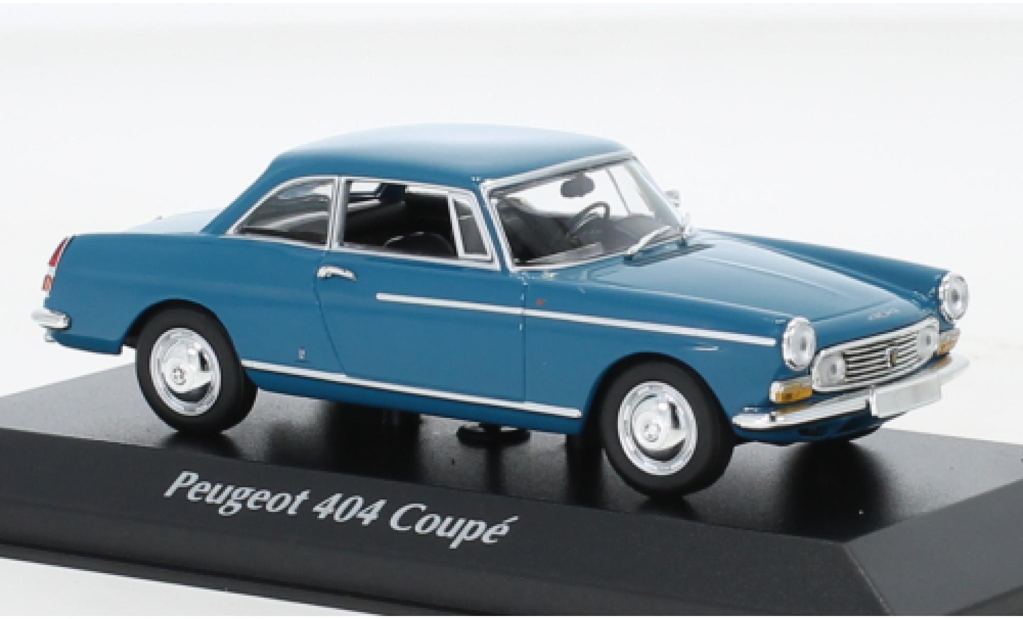 Peugeot 404 1/43 Maxichamps Coupe blauw 1962 modelauto