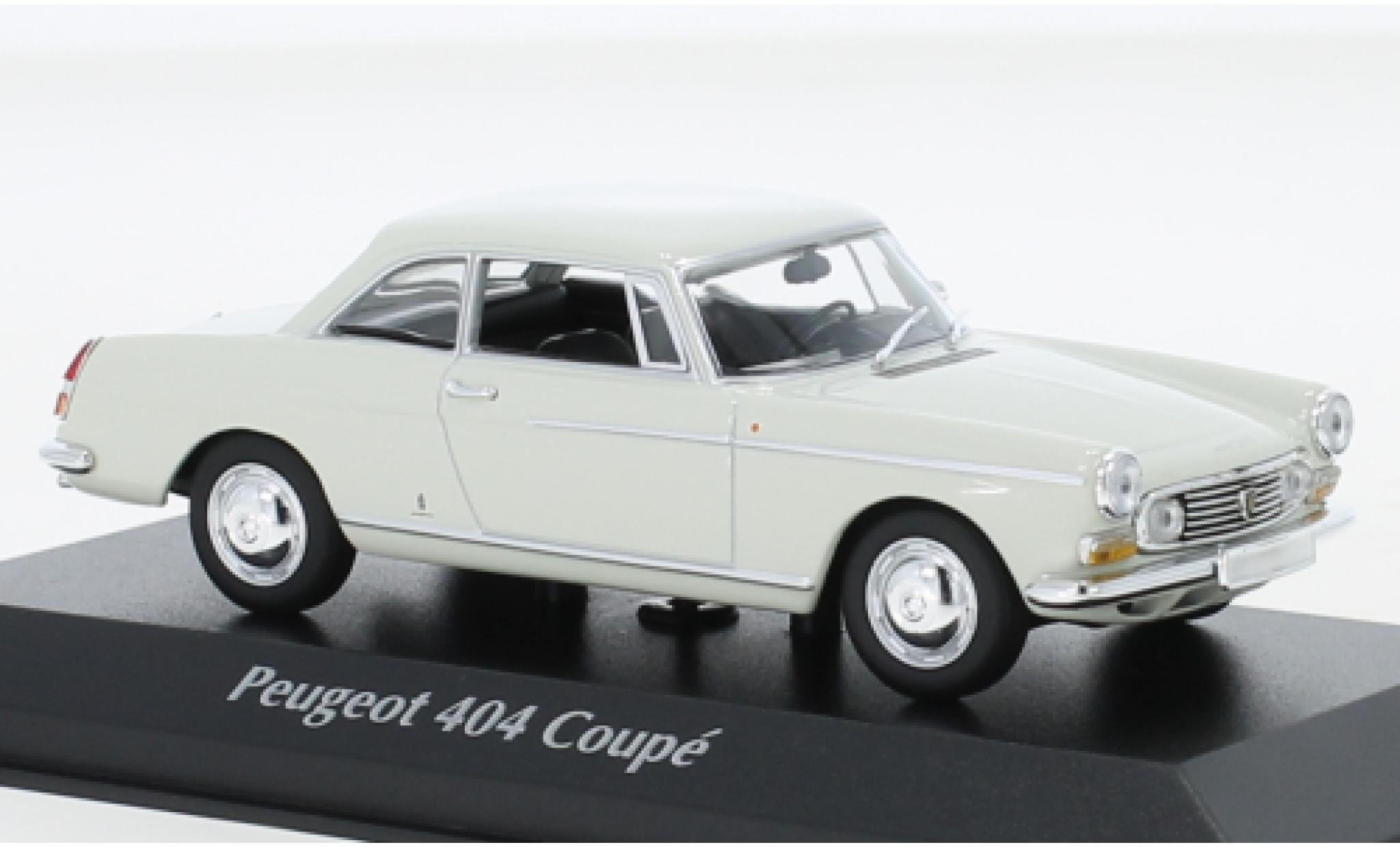 Peugeot 404 1/43 Maxichamps Coupe wit 1962 modelauto