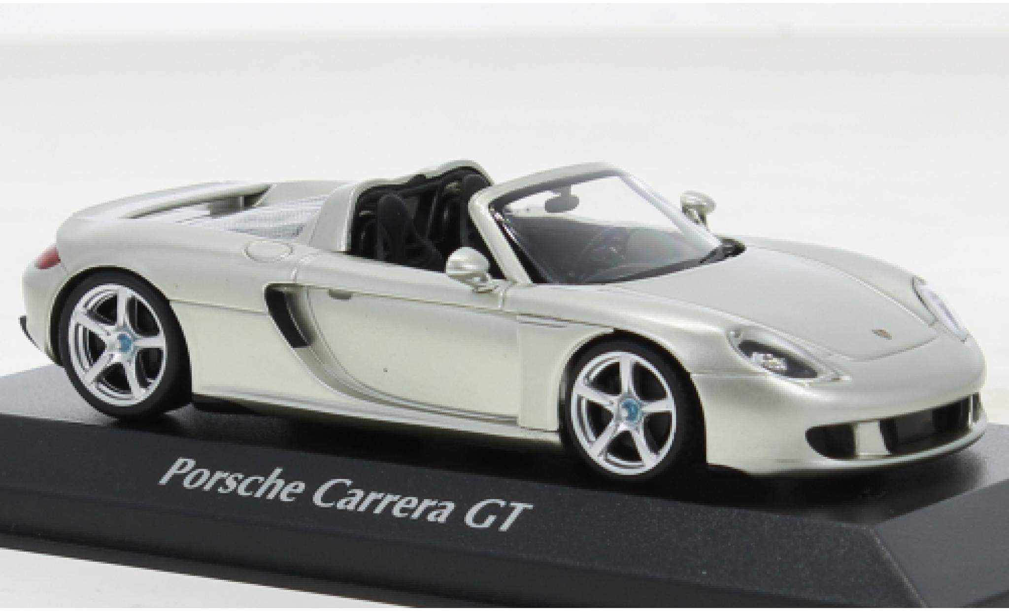 Porsche Carrera GT 1/43 Maxichamps grijs 2003 modelauto
