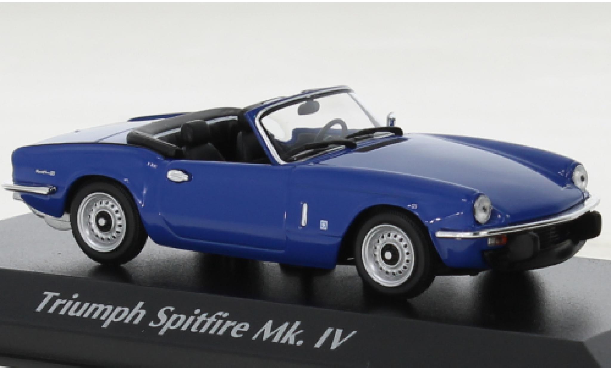 Triumph Spitfire 1/43 Maxichamps MK IV blauw 1972 modelauto