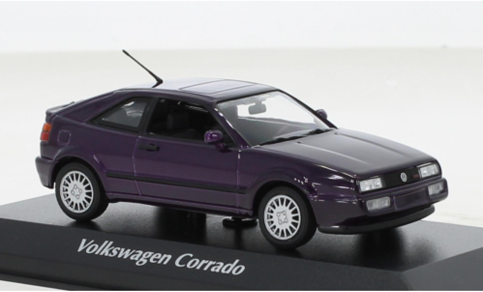 Volkswagen Corrado 1/43 Maxichamps G60 metallic paarsee 1990 modelauto
