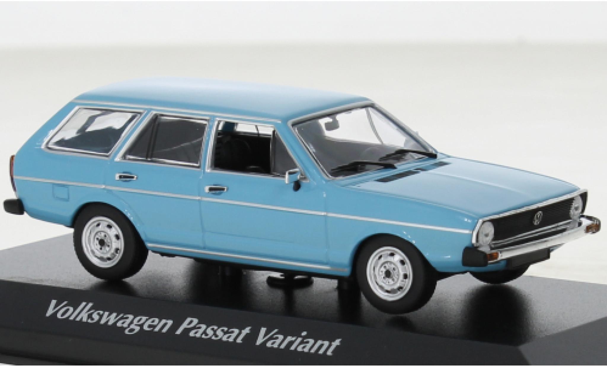 Volkswagen Passat 1/43 Maxichamps Variant blauw 1975 modelauto