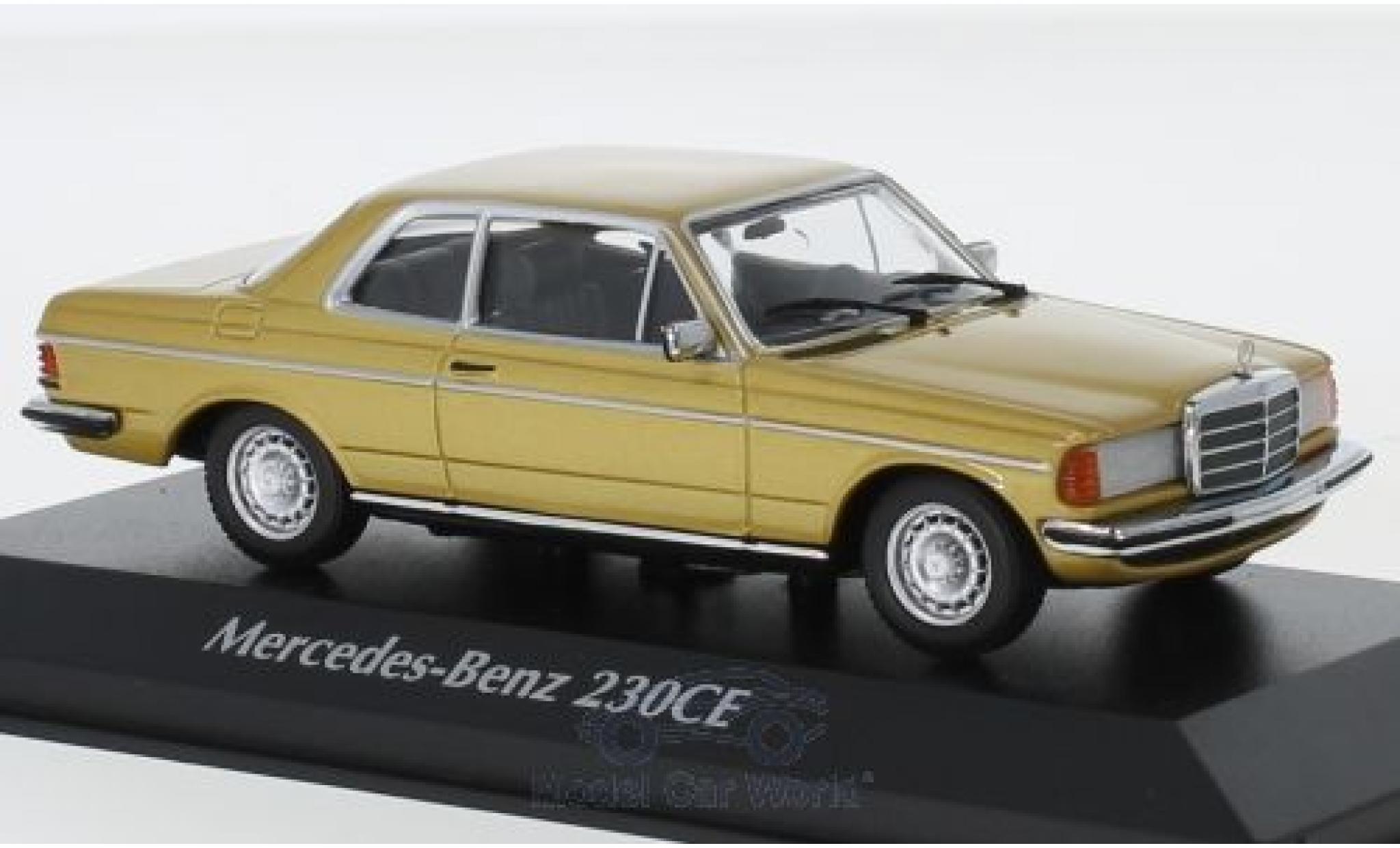 Mercedes 230 1/43 Maxichamps CE (W123) gold 1976 modelauto