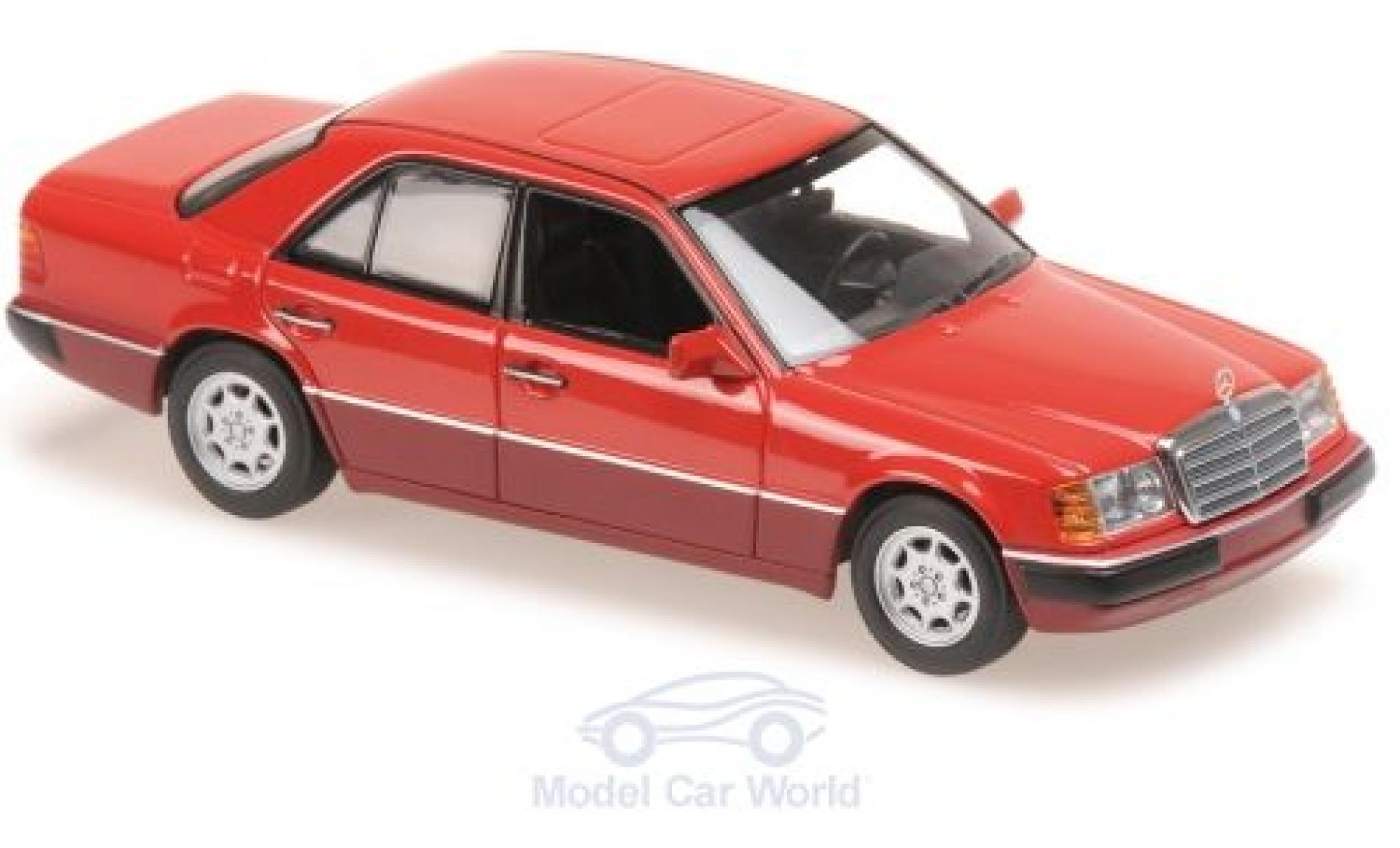Mercedes 230 1/43 Maxichamps E (W124) rood 1991 modelauto