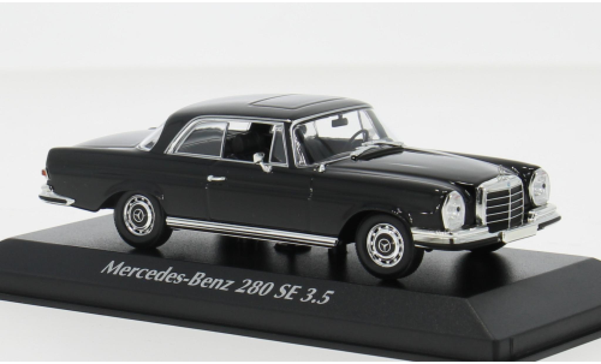 Mercedes 280 1/43 Maxichamps SE 3.5 (W108) zwart 1970 1:43 modelauto