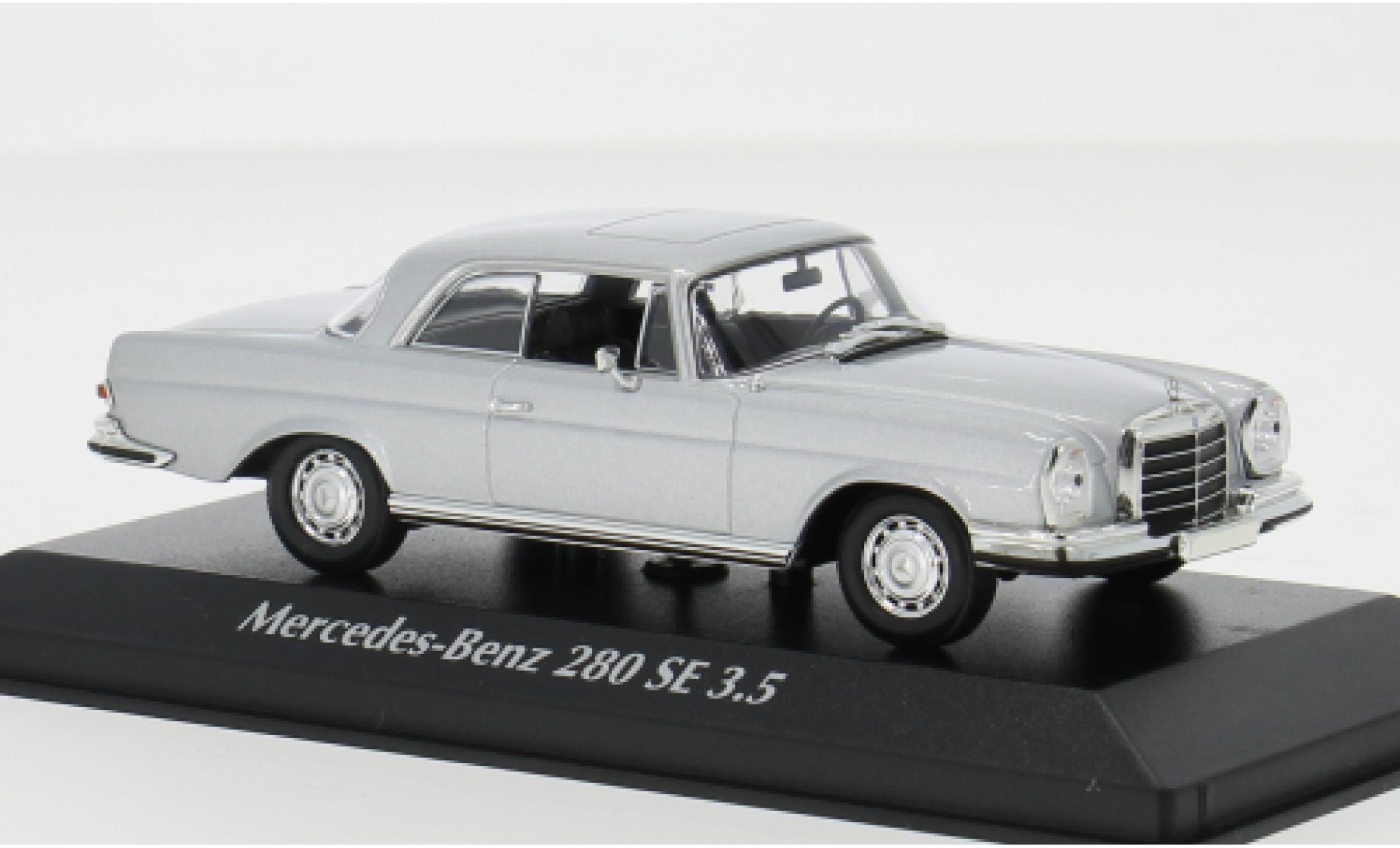 Mercedes 280 1/43 Maxichamps SE 3.5 (W108) grijs 1970 1:43 modelauto