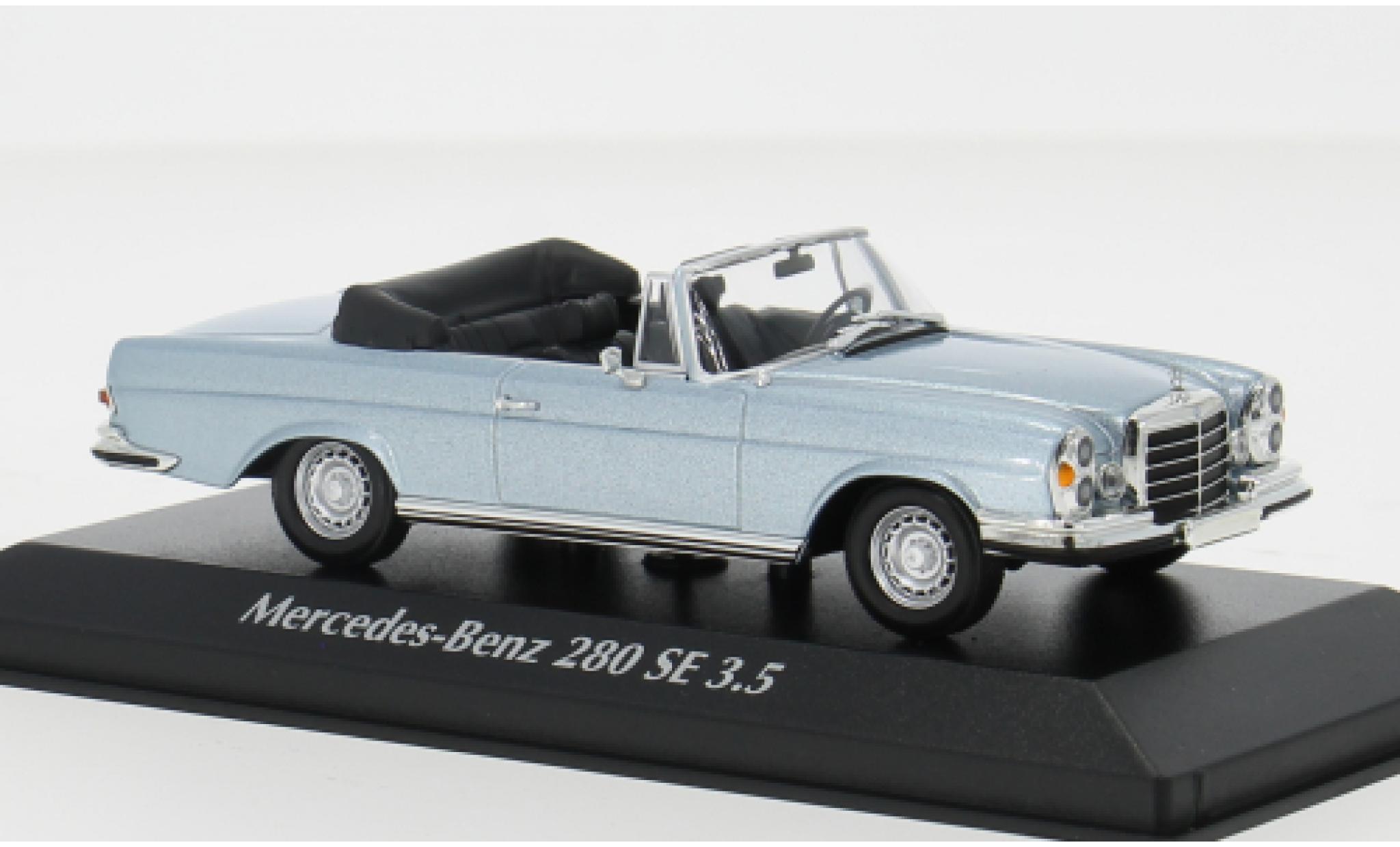Mercedes 280 1/43 Maxichamps SE 3.5 (W111) Cabriolet blauw 1970 1:43 modelauto