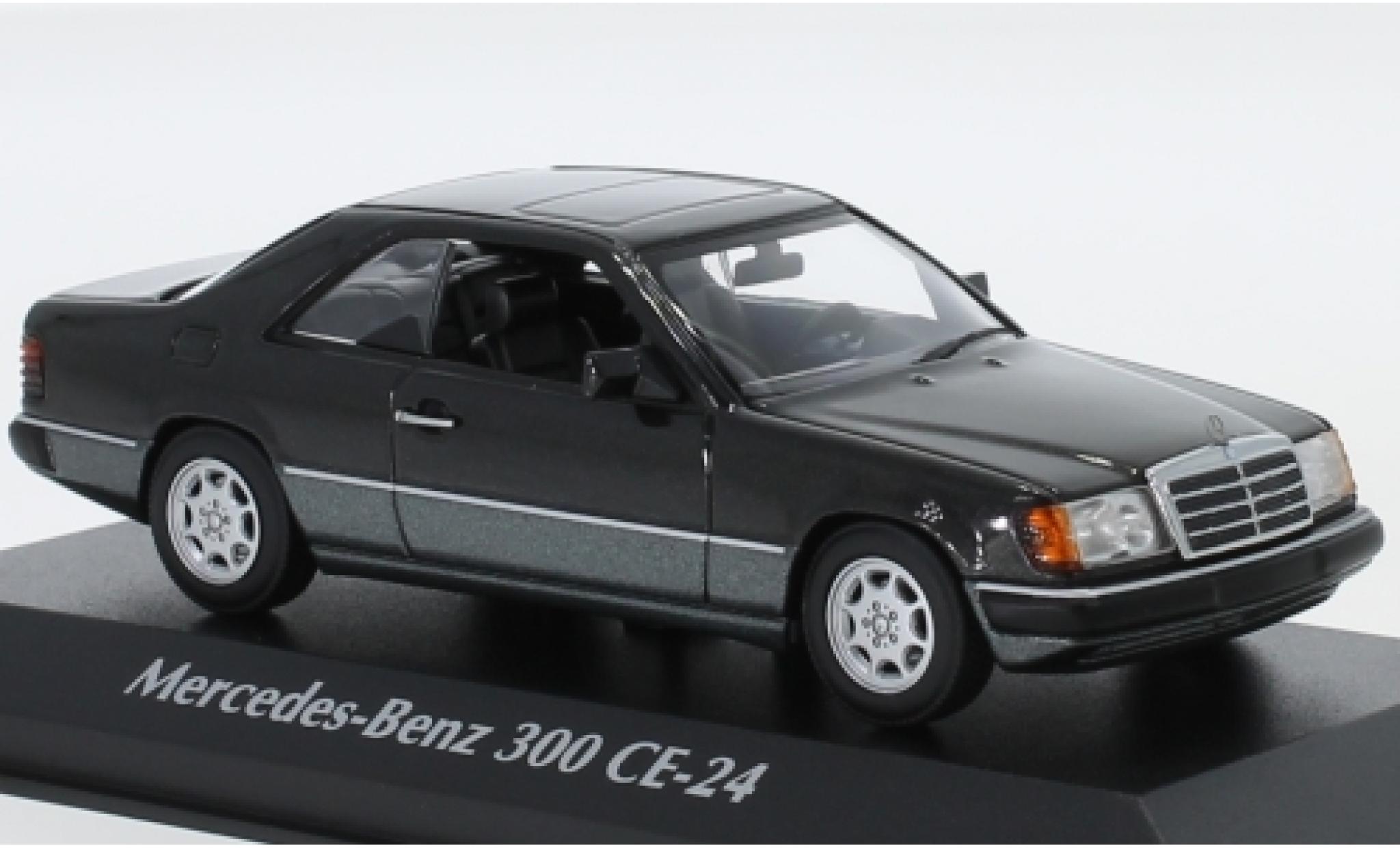Mercedes Classe E 1/43 Maxichamps 300 CE-24 (C124) metallic zwart 1991 modelauto