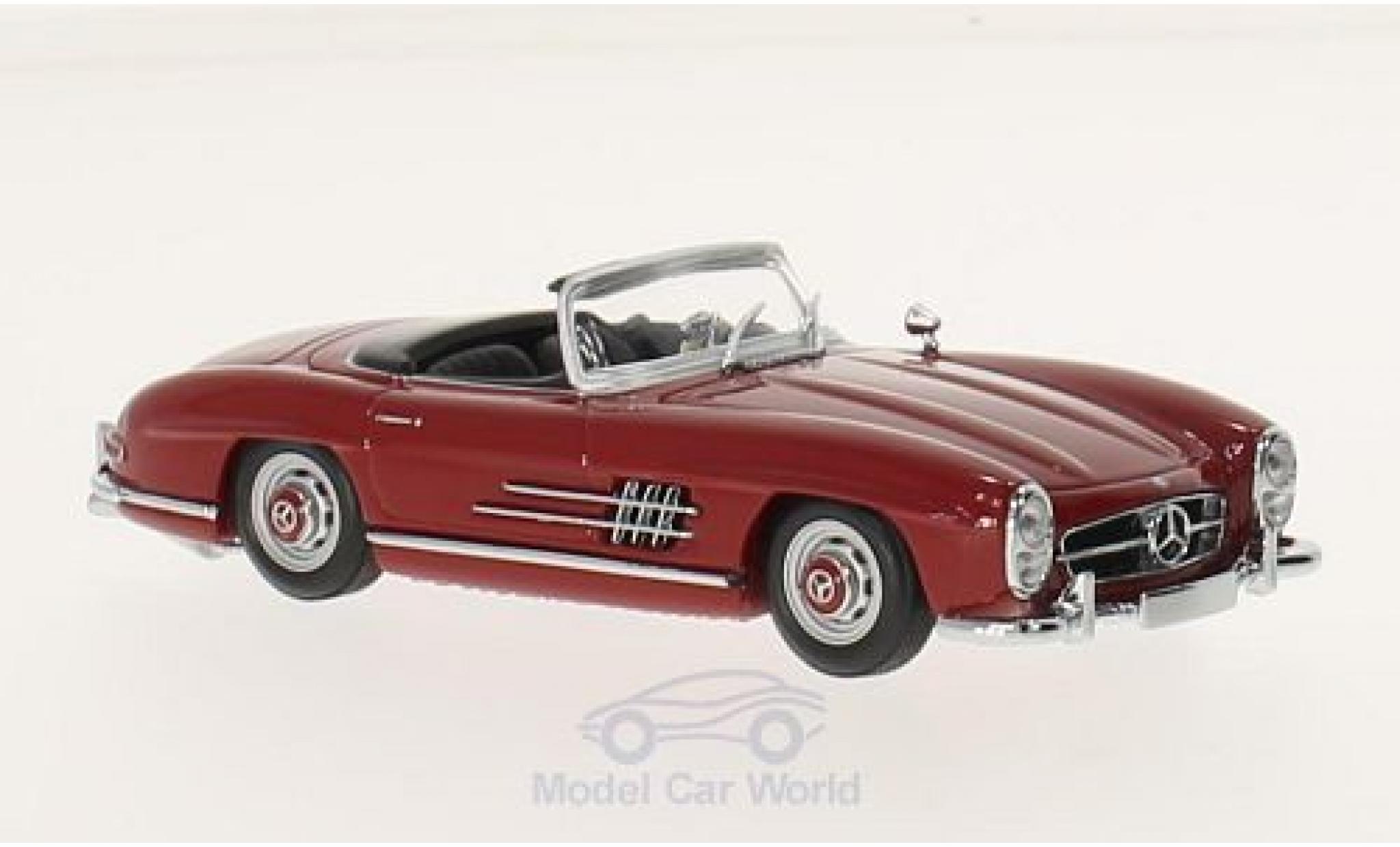 Mercedes 300 TE 1/43 Maxichamps SL Roadster (W198 II) rood 1955 modelauto