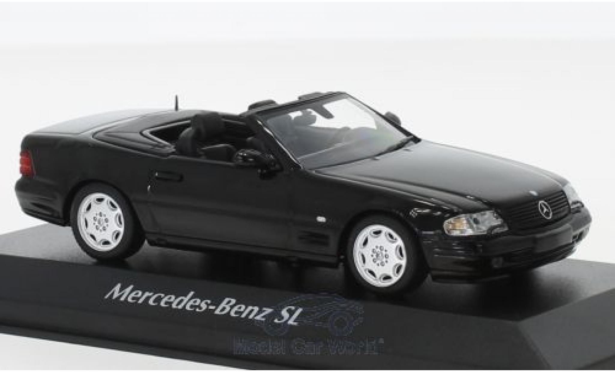 Mercedes Classe SL 1/43 Maxichamps SL zwart 1999 modelauto