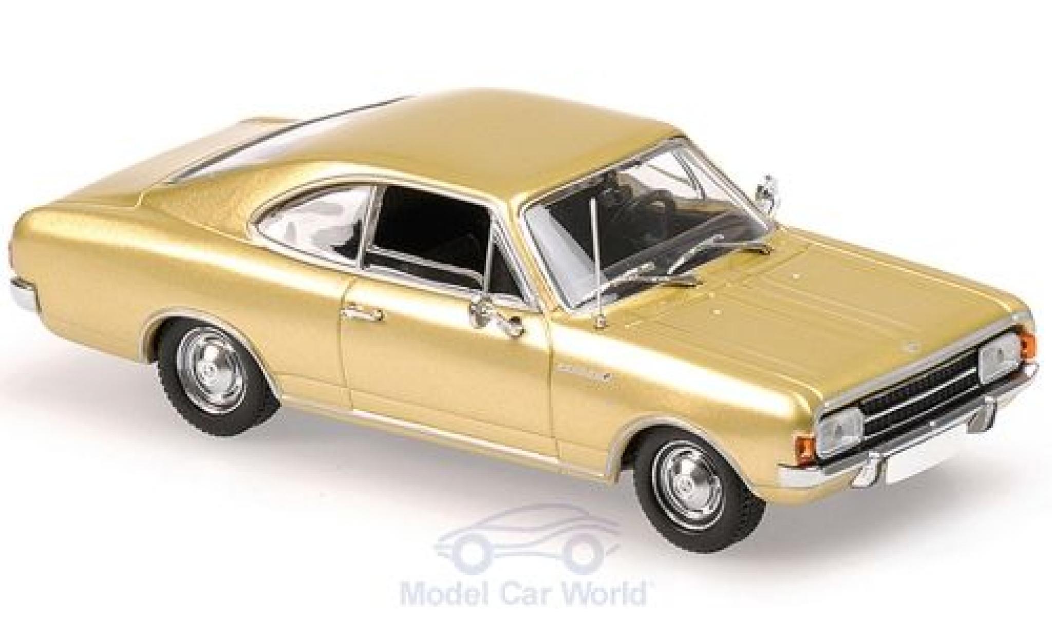 Opel Rekord 1/43 Maxichamps C Coupe gold 1966 modelauto