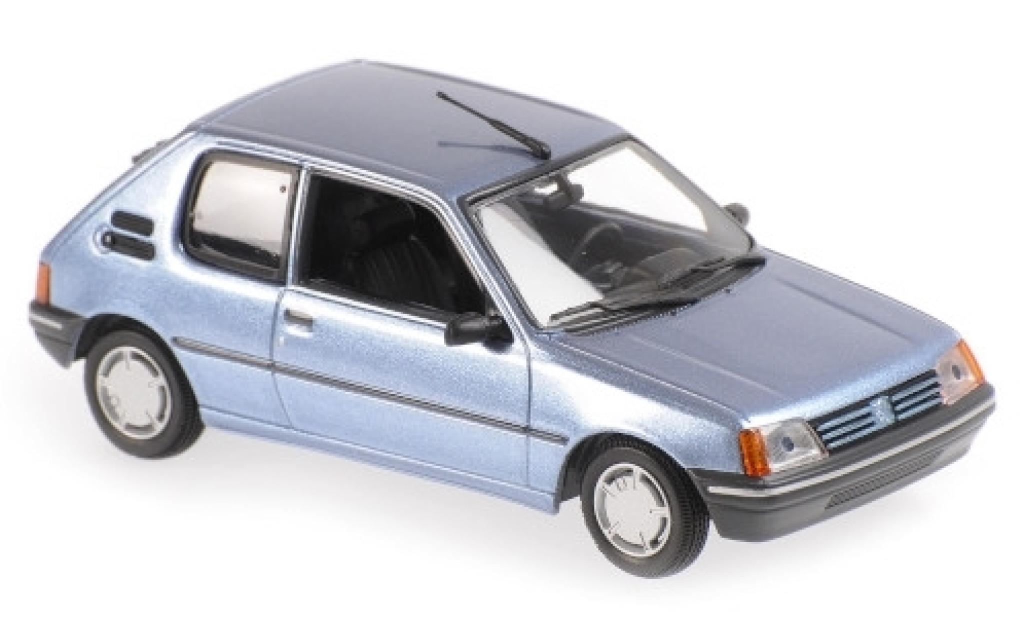 Peugeot 205 1/43 Maxichamps XR metallic blauw 1990 modelauto