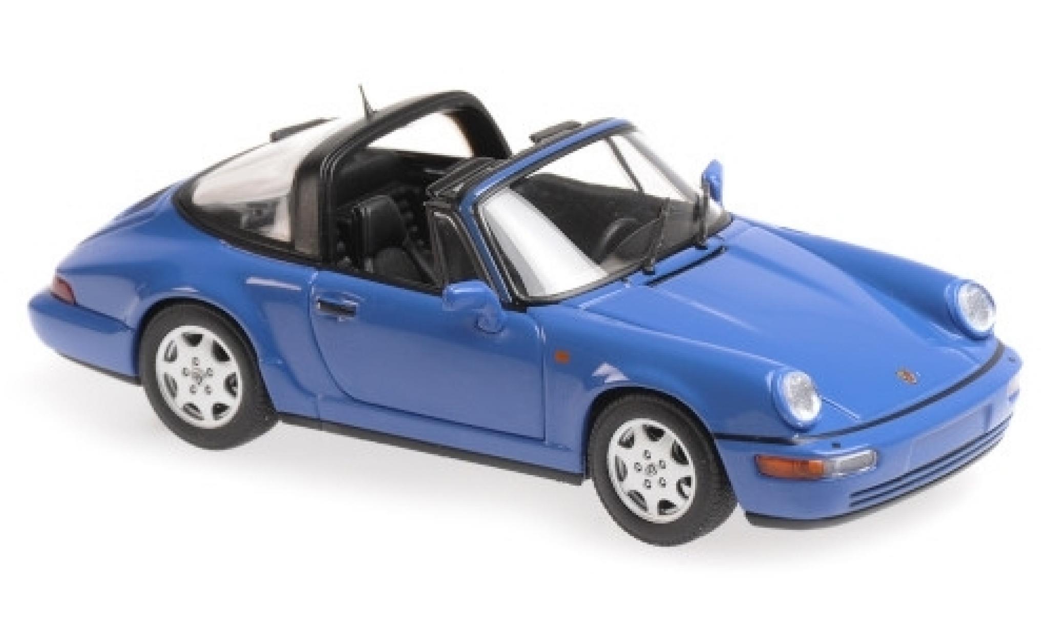 Porsche 964 1/43 Maxichamps 911 () Carrera 2 Targa blauw 1991 modelauto