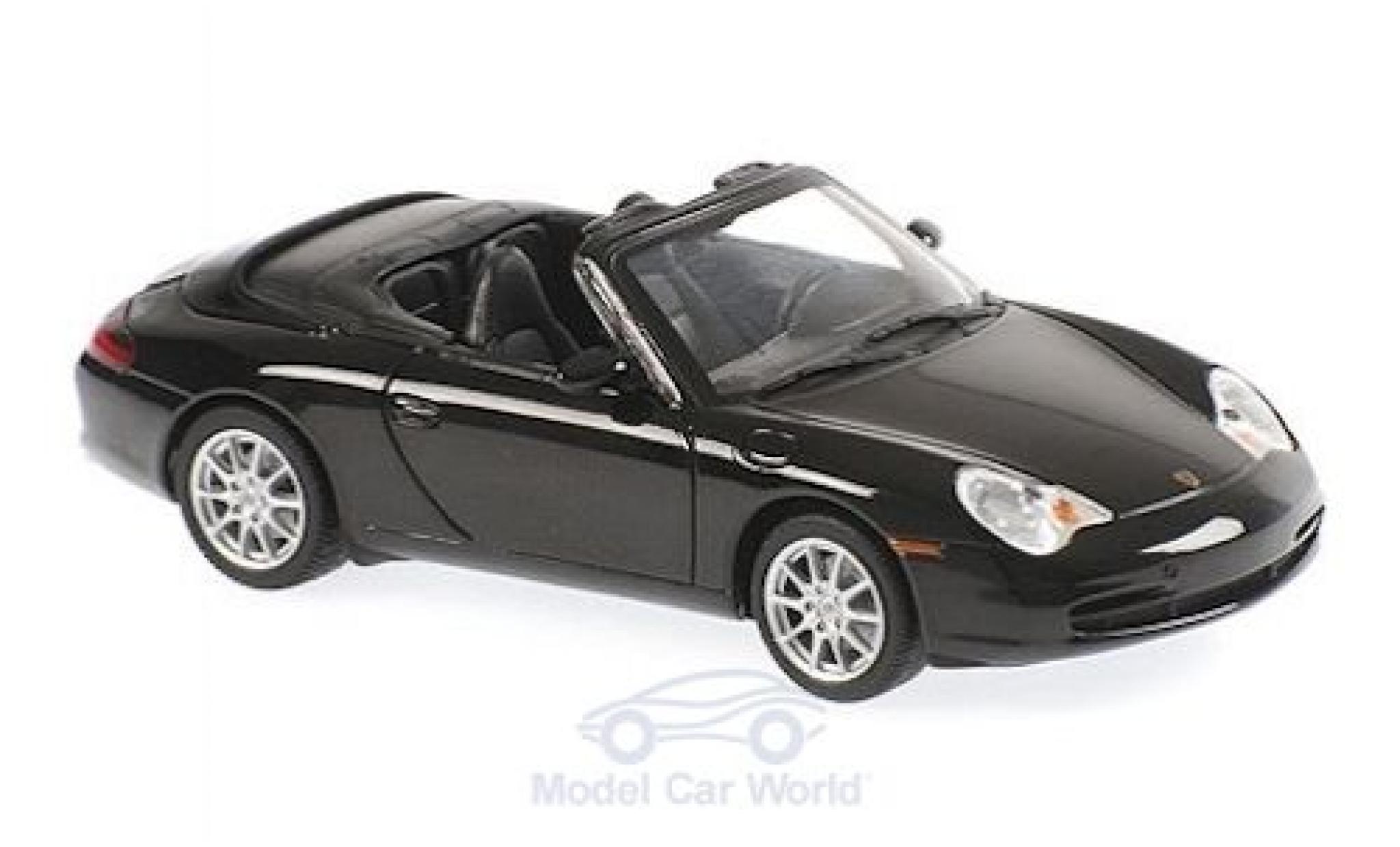 Porsche 996 1/43 Maxichamps 911 () Cabriolet metallic zwart 2001 modelauto