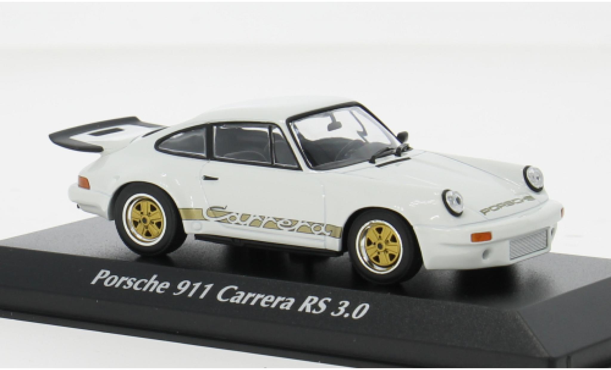 Porsche 930 RS 1/43 Maxichamps 911 Carrera 3.0 wit/rood 1974 1:43 modelauto