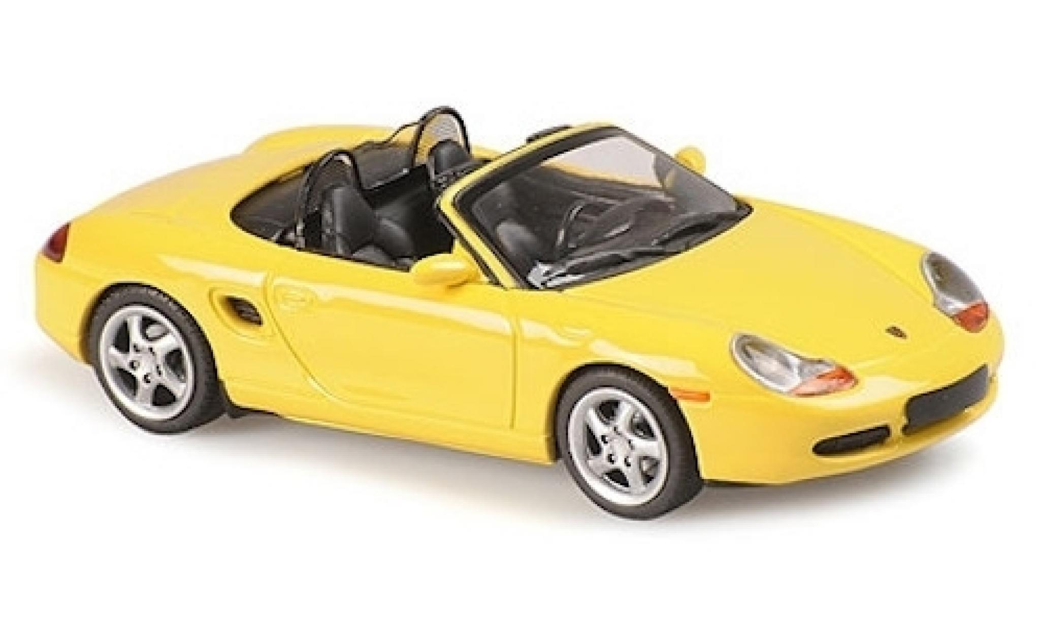 Porsche Boxster 1/43 Maxichamps S geel 1999 modelauto
