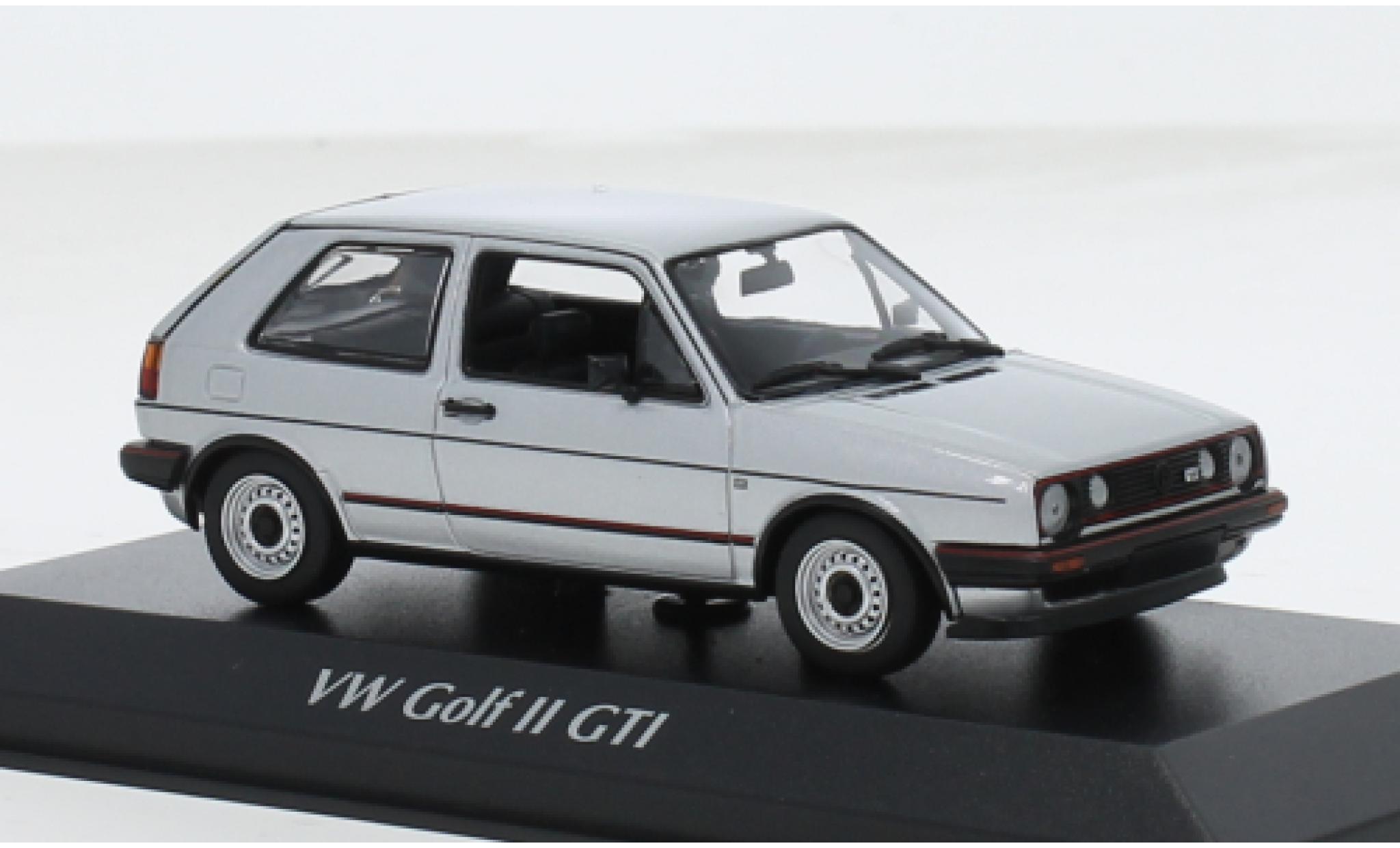 Volkswagen Golf 1/43 Maxichamps II GTI 16V grijs 1985 1:43 modelauto