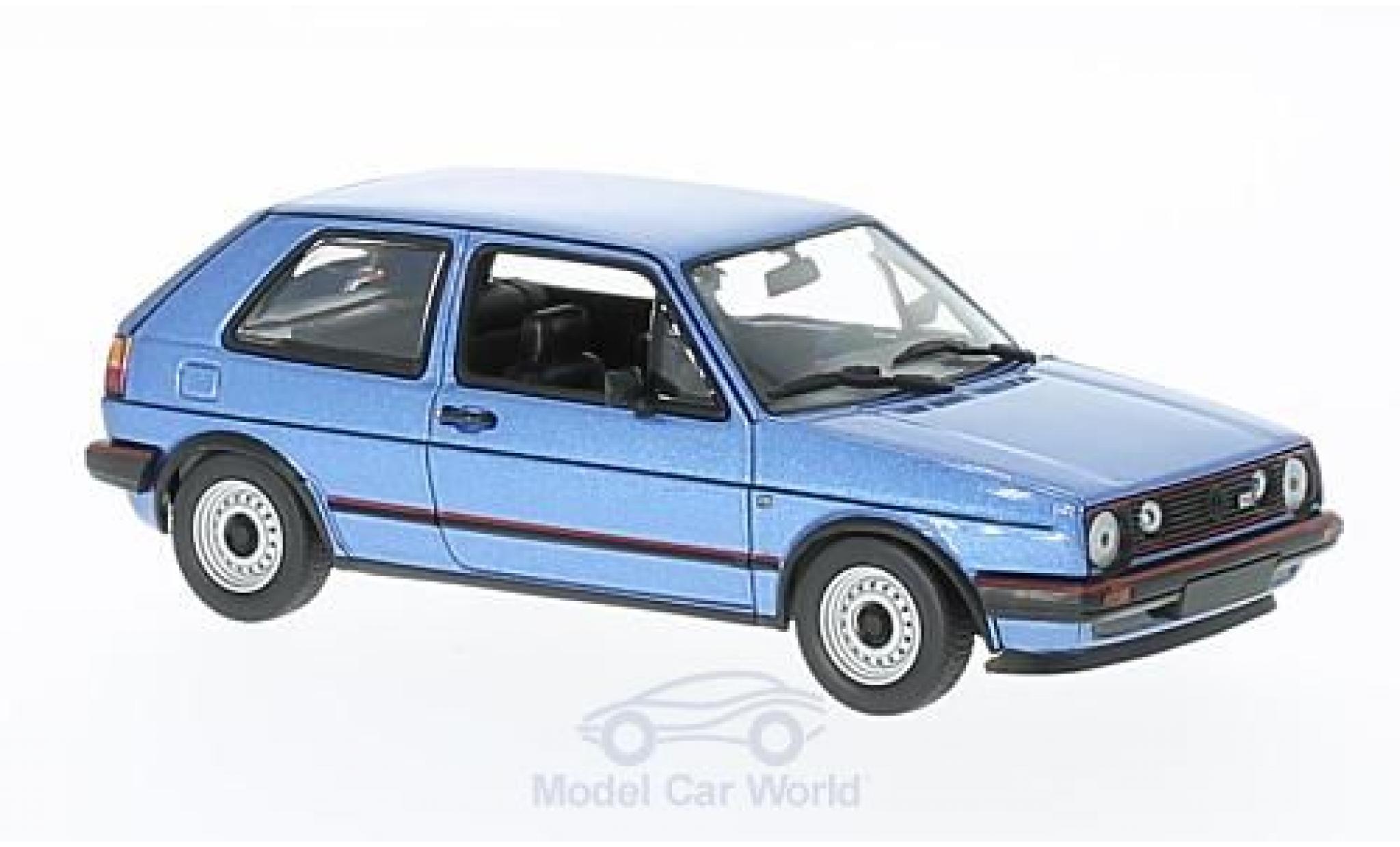 Volkswagen Golf V 1/43 Maxichamps II GTI metallic blauw 1985 modelauto