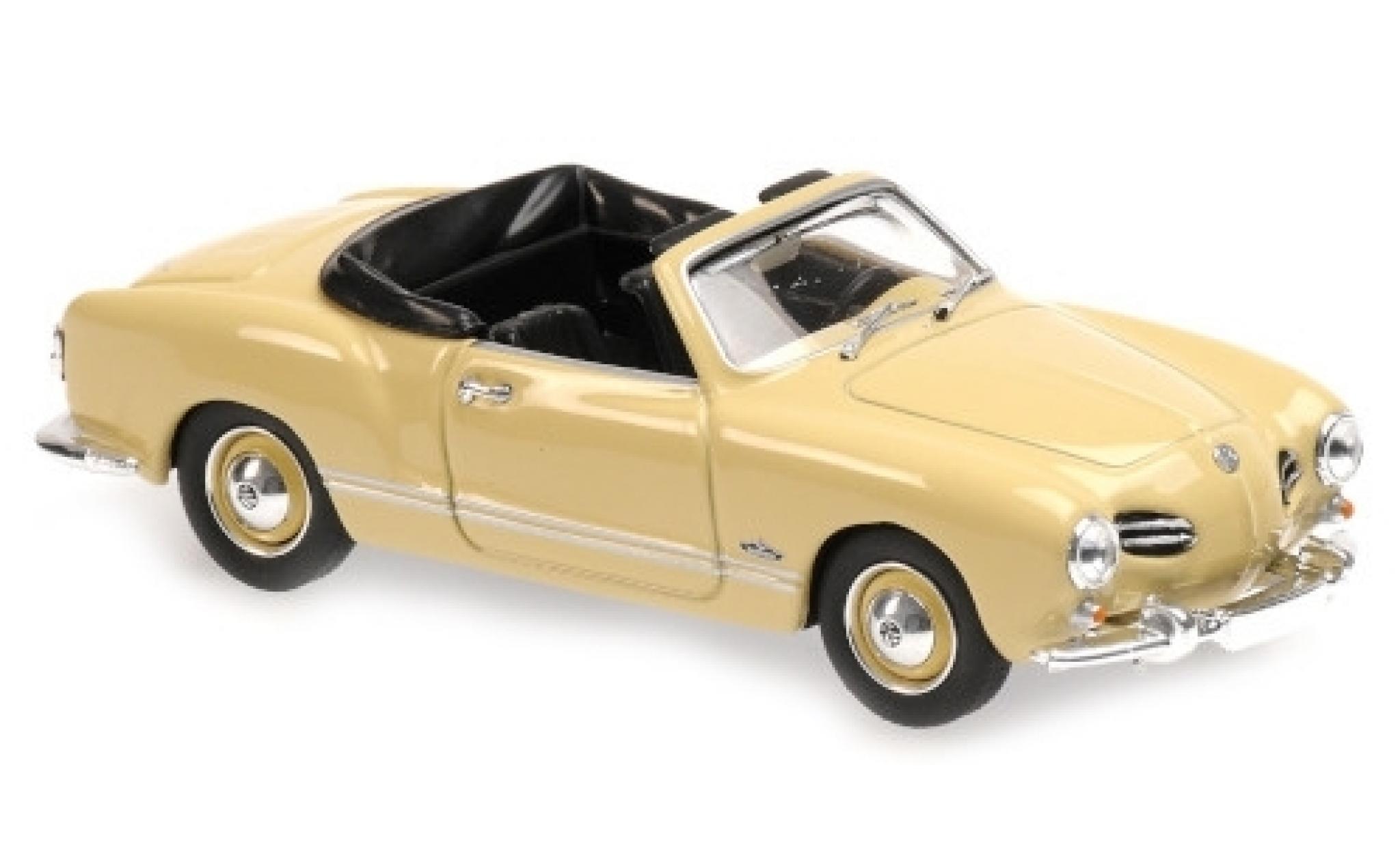 Volkswagen Karmann 1/43 Maxichamps Ghia Cabriolet (Typ 14) beige 1955 modelauto