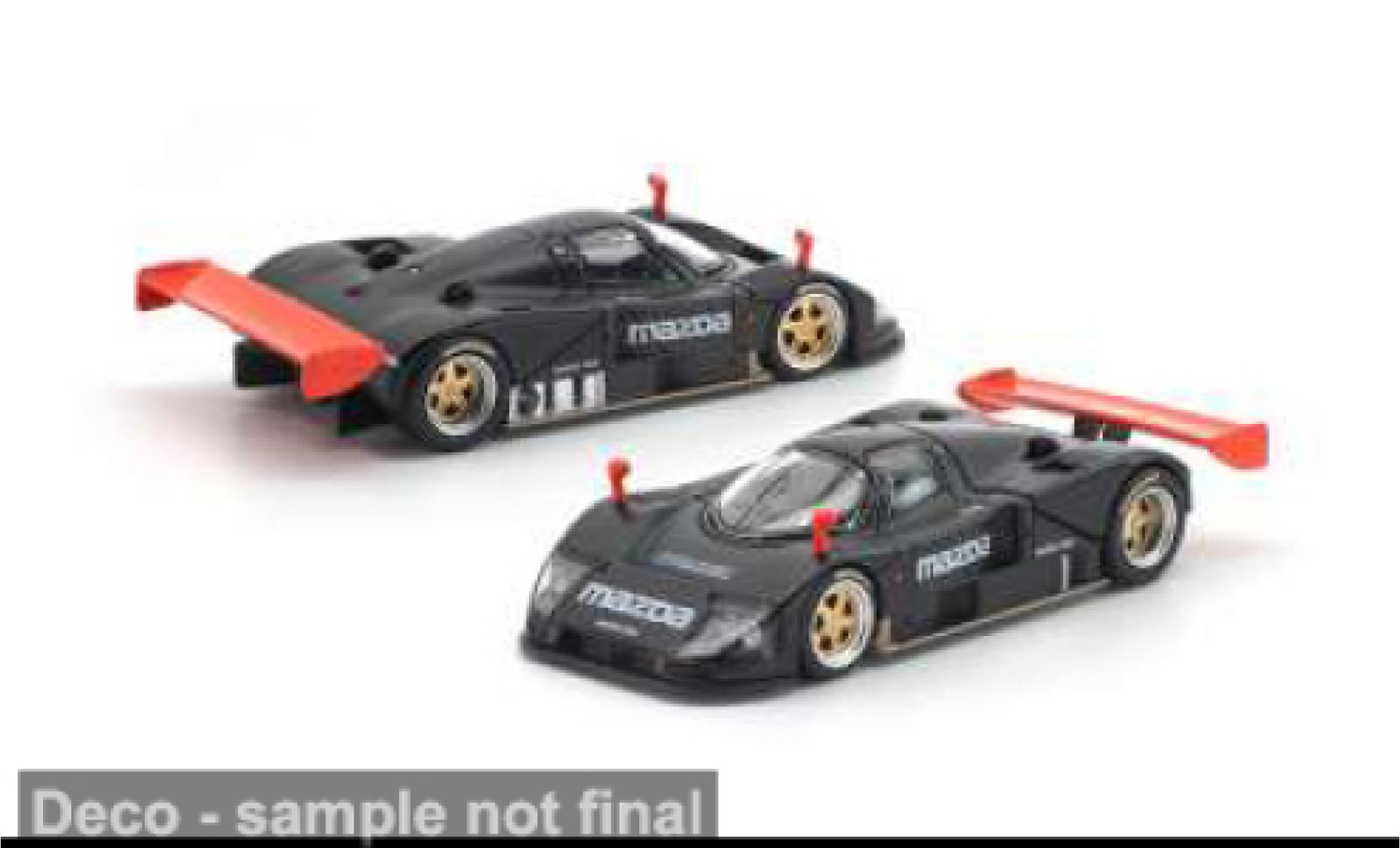 Mazda 787B 1/64 Pop Race Test Car zwart/rood 1991 1:64 modelauto
