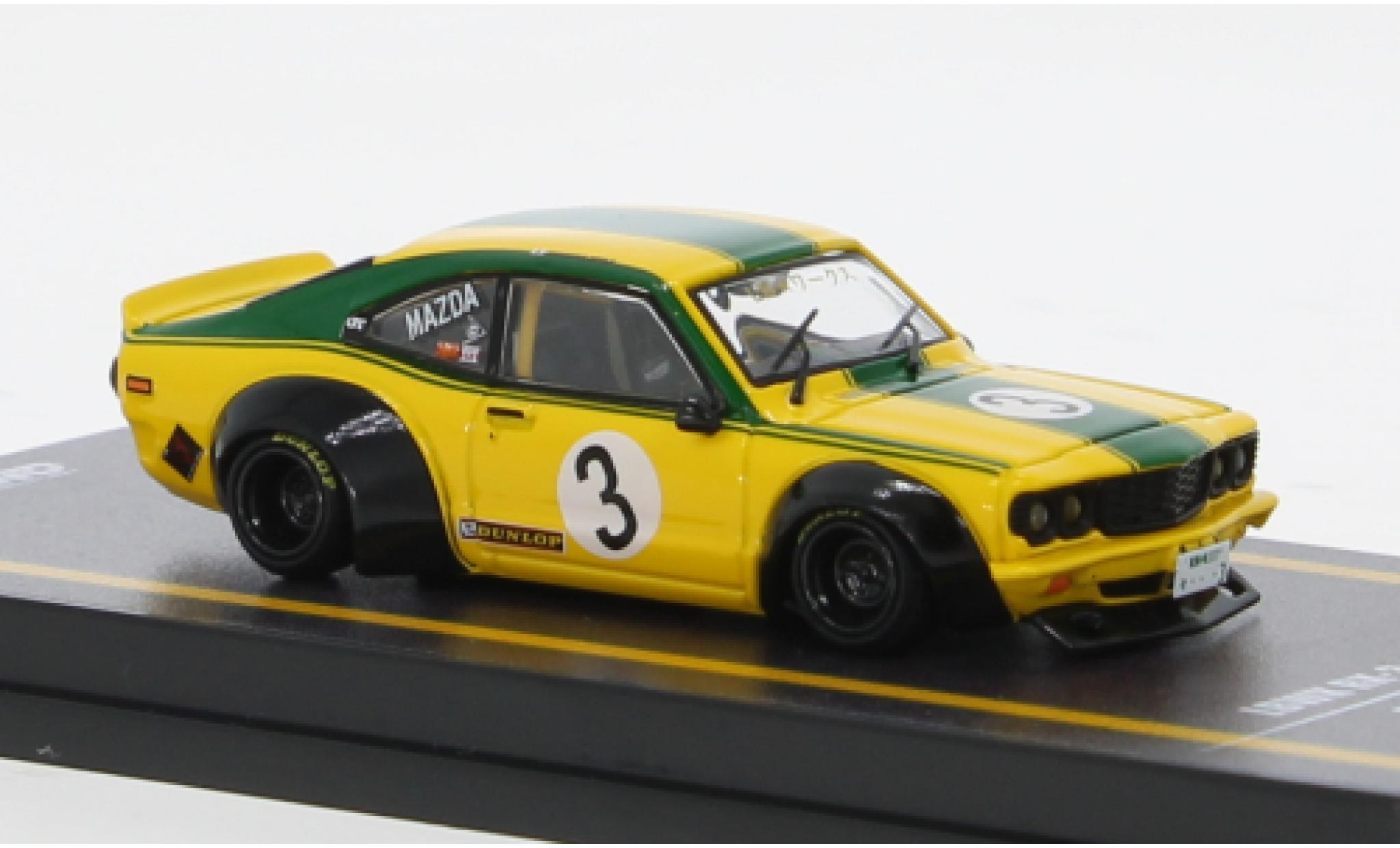 Mazda RX3 1/64 INNO64 Savanna geel 1:64 modelauto