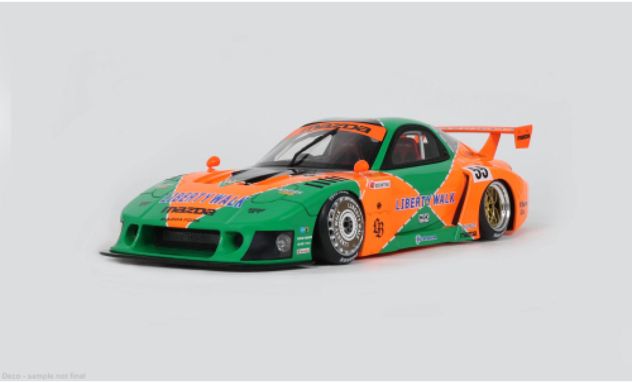 Mazda RX7 1/18 GT Spirit (FD3S) LB-Super Silhouette groen/oranje 2024 1:18 modelauto