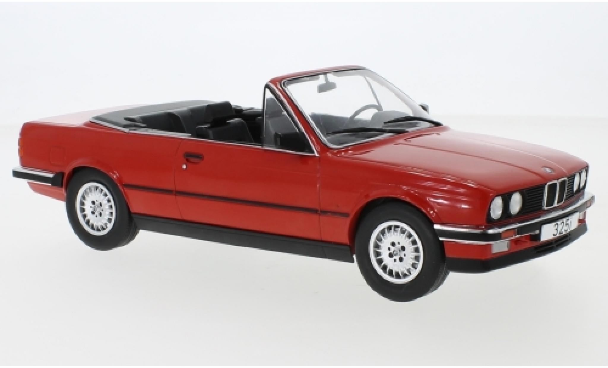 Bmw 325 1/18 MCG i (E30) Cabriolet rood 1985 modelauto