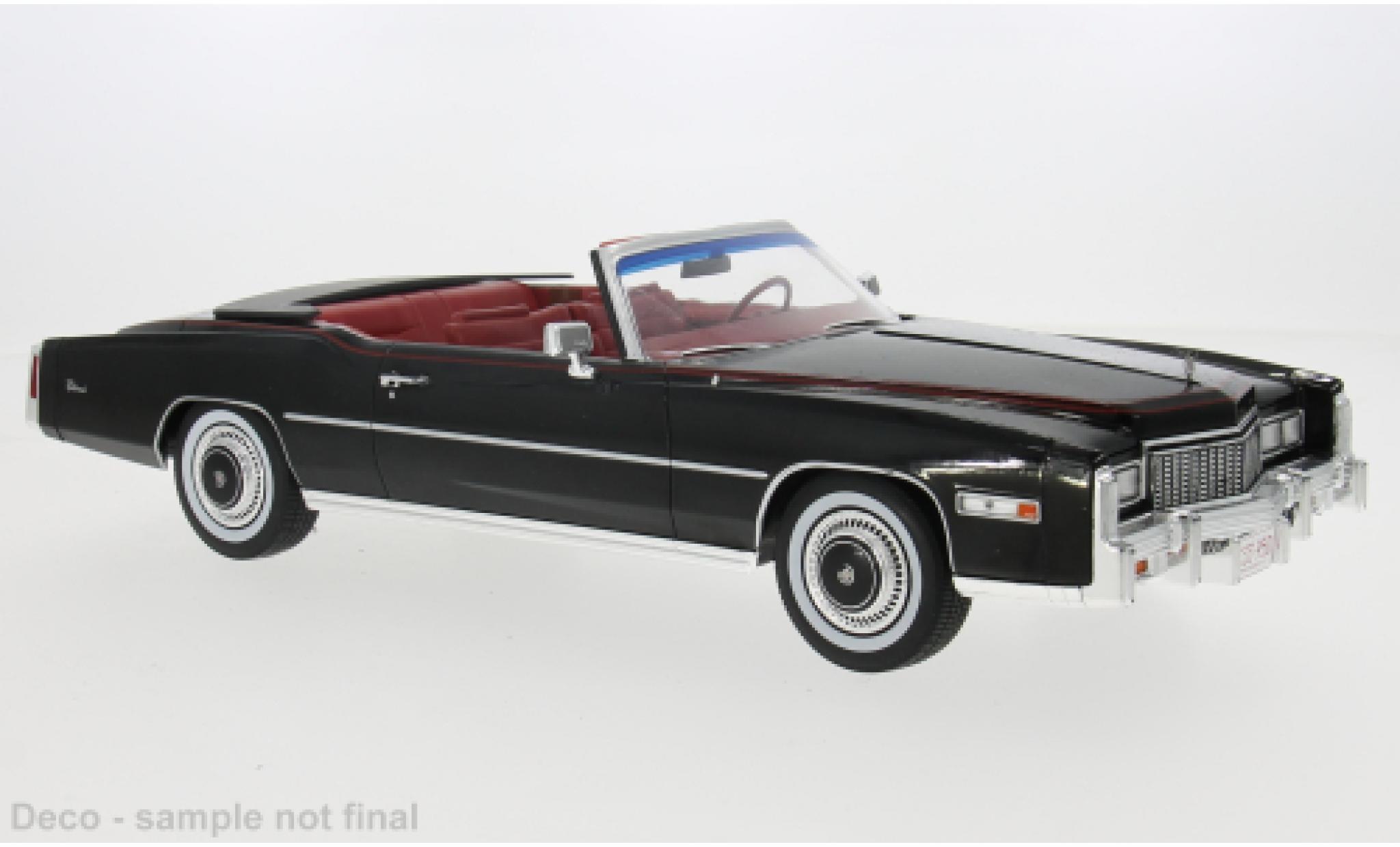 Cadillac Eldorado 1/18 MCG Cabriolet zwart 1976 1:18 modelauto