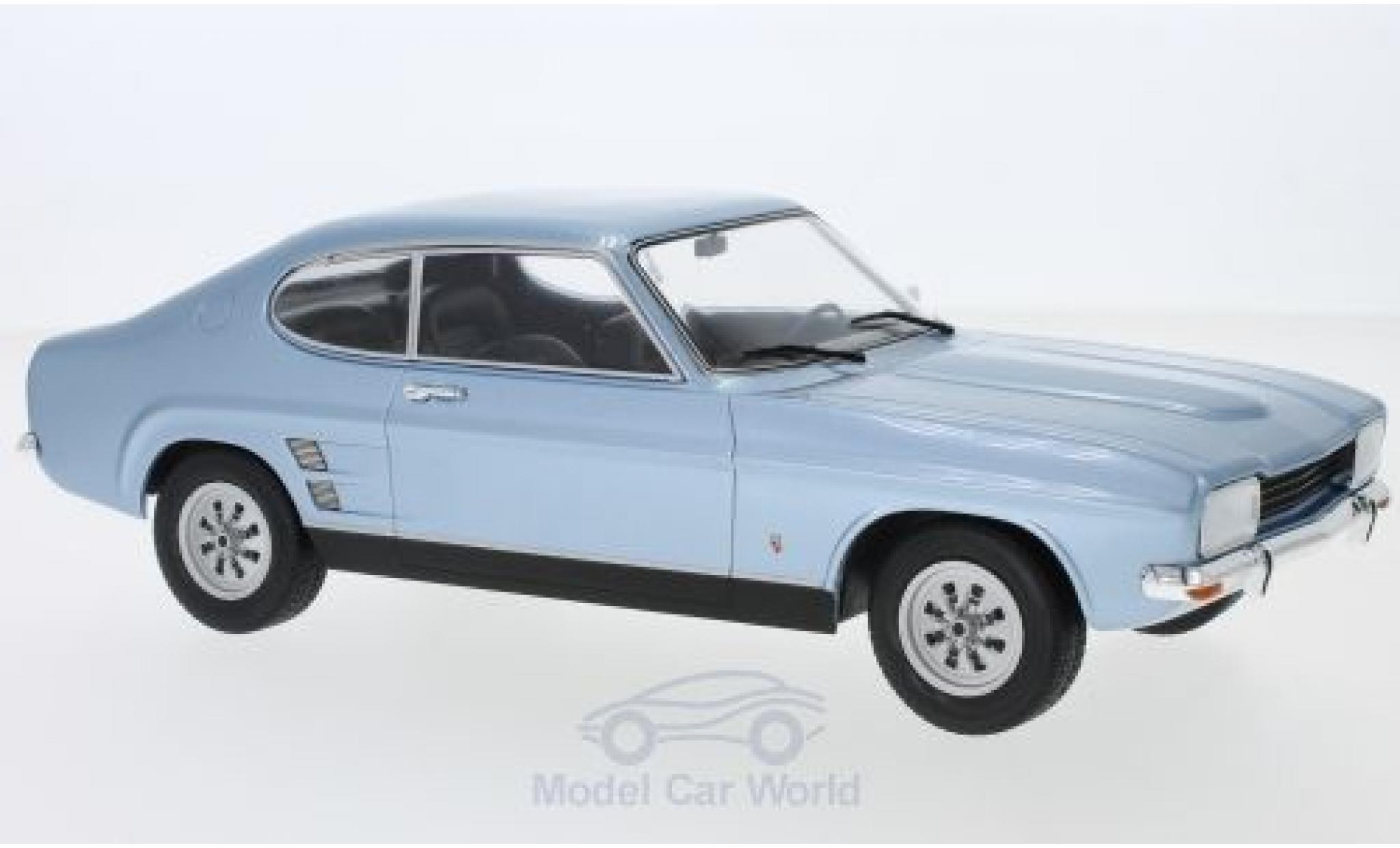 Ford Capri 1/18 MCG MKI 1600 XL metallic blauw 1973 modelauto