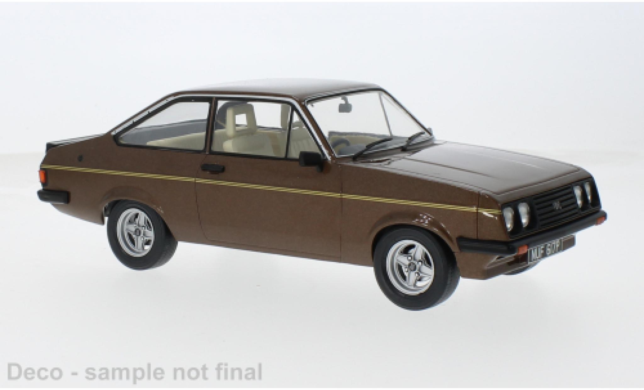 Ford Escort 1/18 MCG MK II RS 2000 metallic bruin 1977 1:18 modelauto