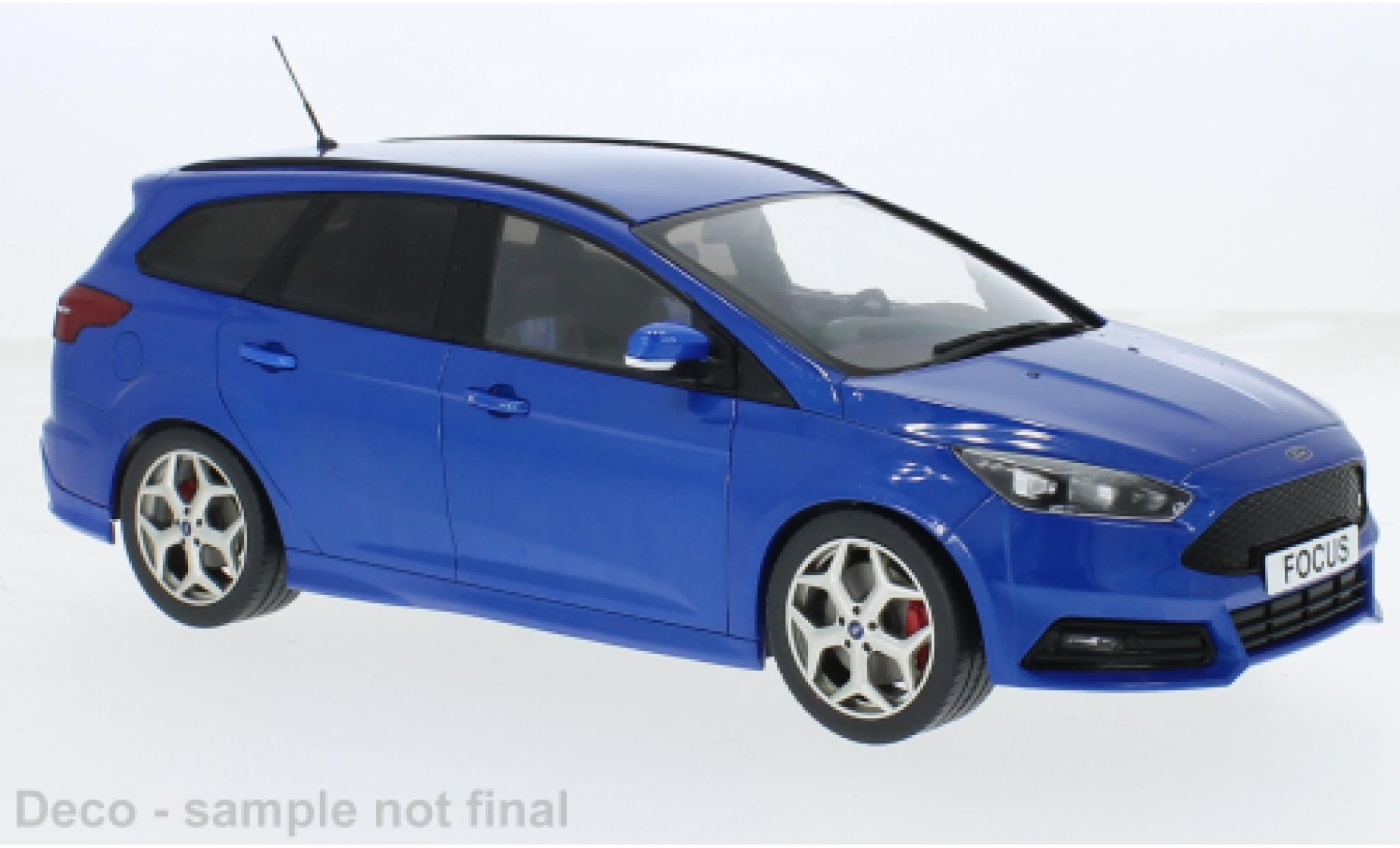 Ford Focus 1/18 MCG ST Turnier metallic blauw 2014 1:18 modelauto