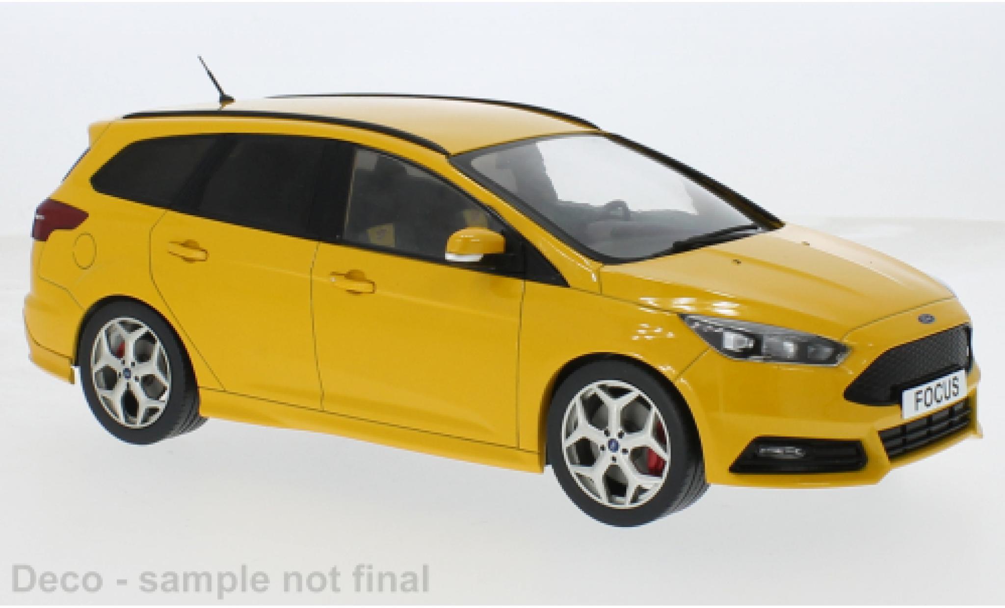 Ford Focus 1/18 MCG ST Turnier metallic geel 2014 1:18 modelauto
