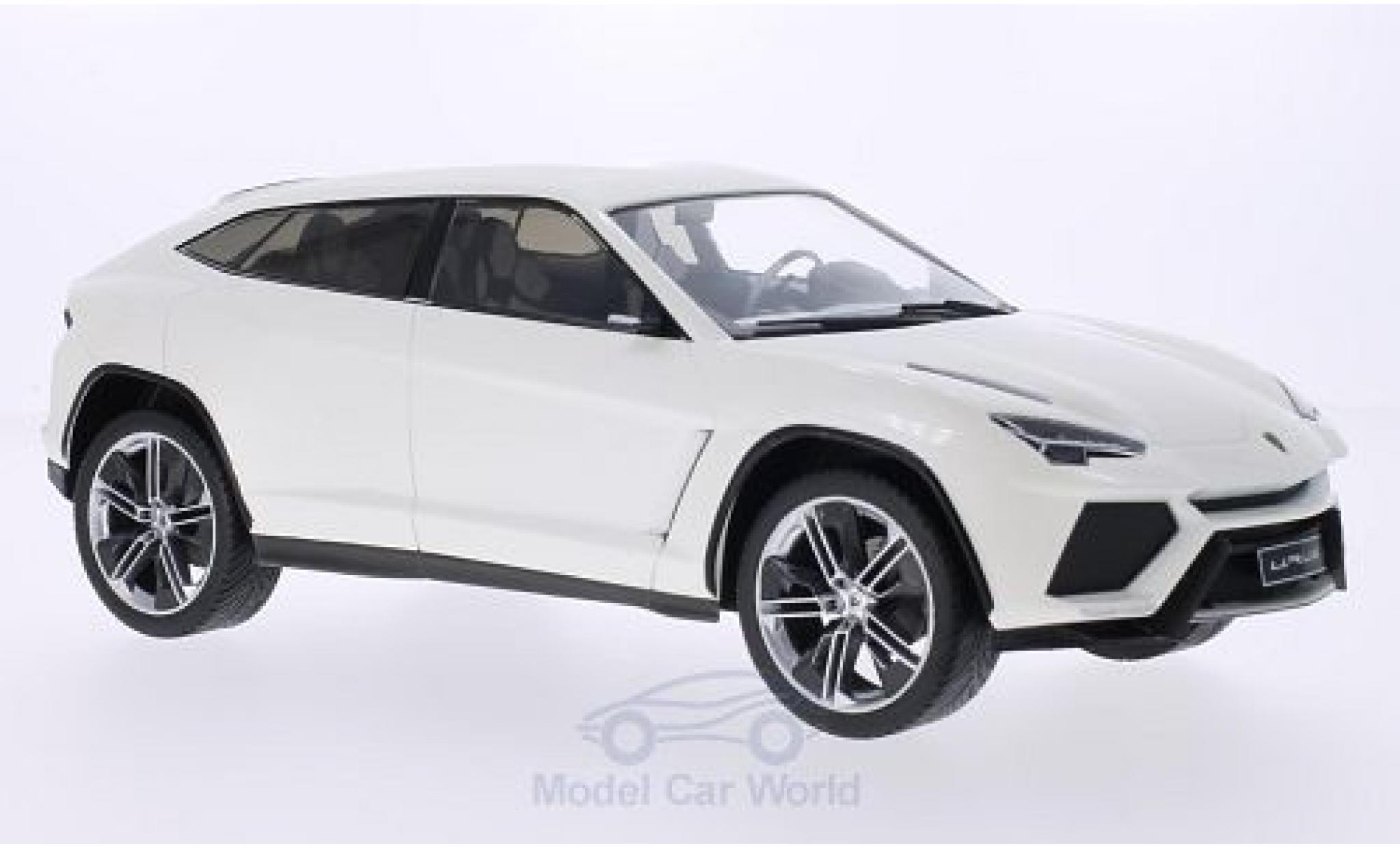 Lamborghini Urus 1/18 MCG metallic wit 2012 T&uuml;ren und Hauben geschlossen modelauto