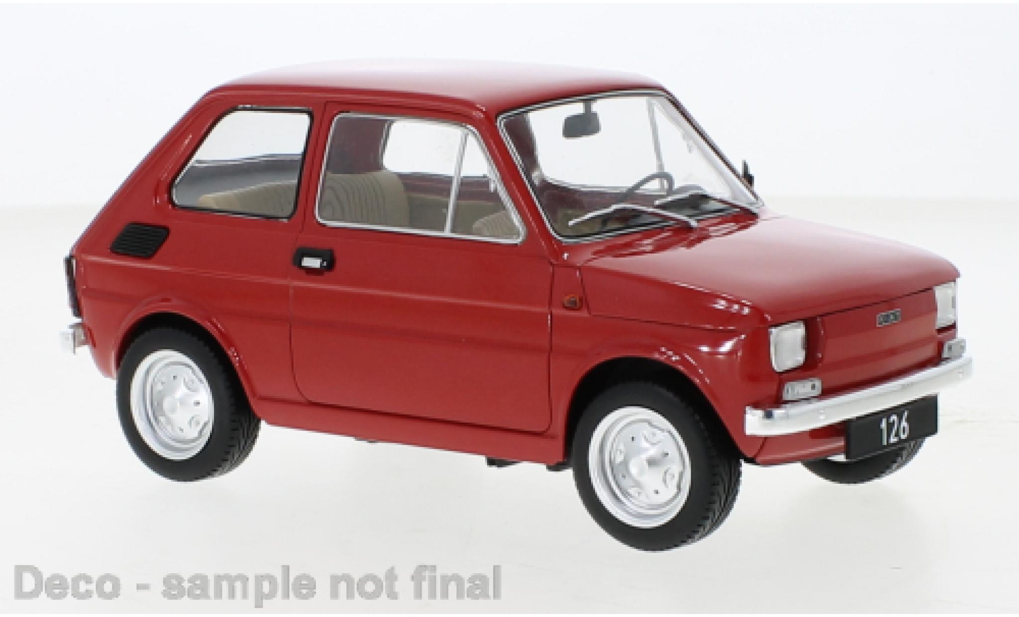 Fiat 126 1/18 MCG rood 1972 modelauto