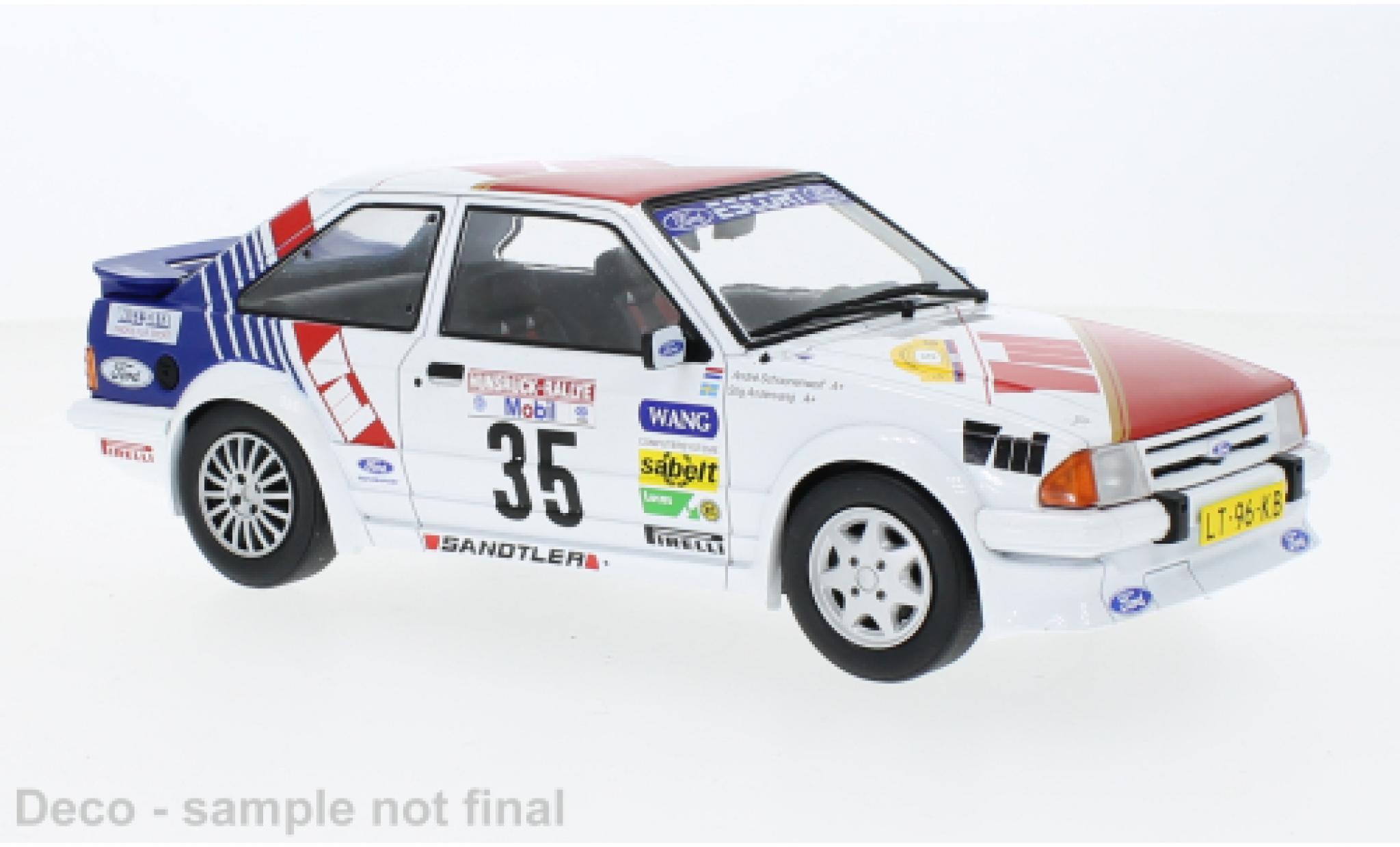 Ford Escort 1/18 MCG MK III RS Turbo No.35 Hunsr&uuml;ck Rallye 1985 modelauto