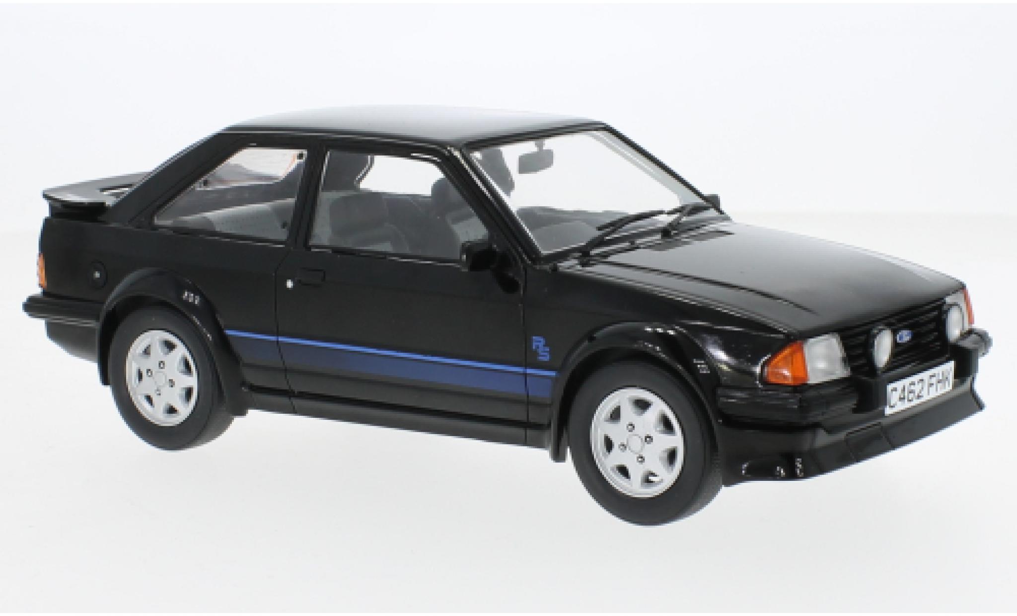Ford Escort 1/18 MCG MK III RS Turbo zwart 1985 modelauto