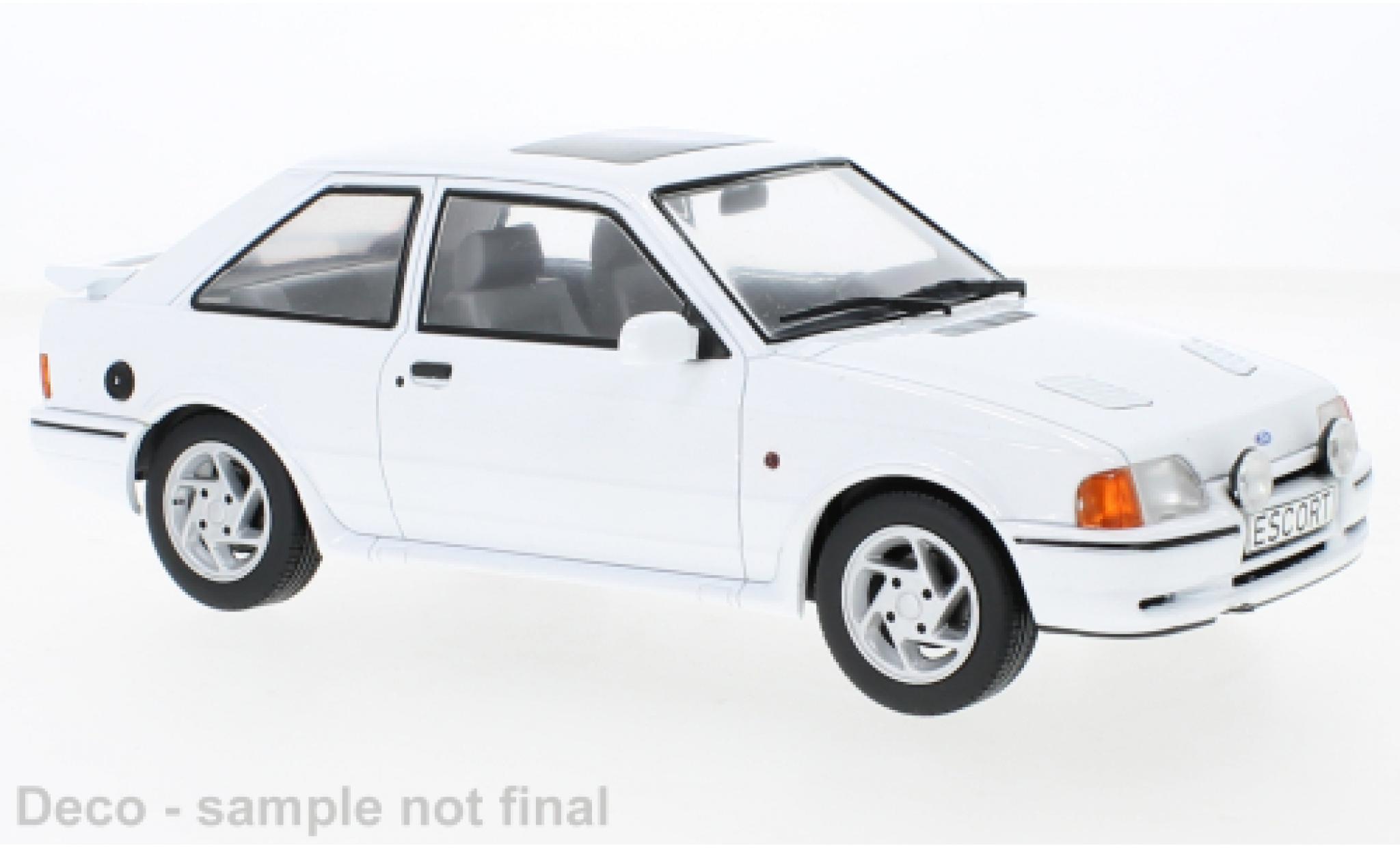 Ford Escort 1/18 MCG RS Turbo S2 wit 1990 modelauto