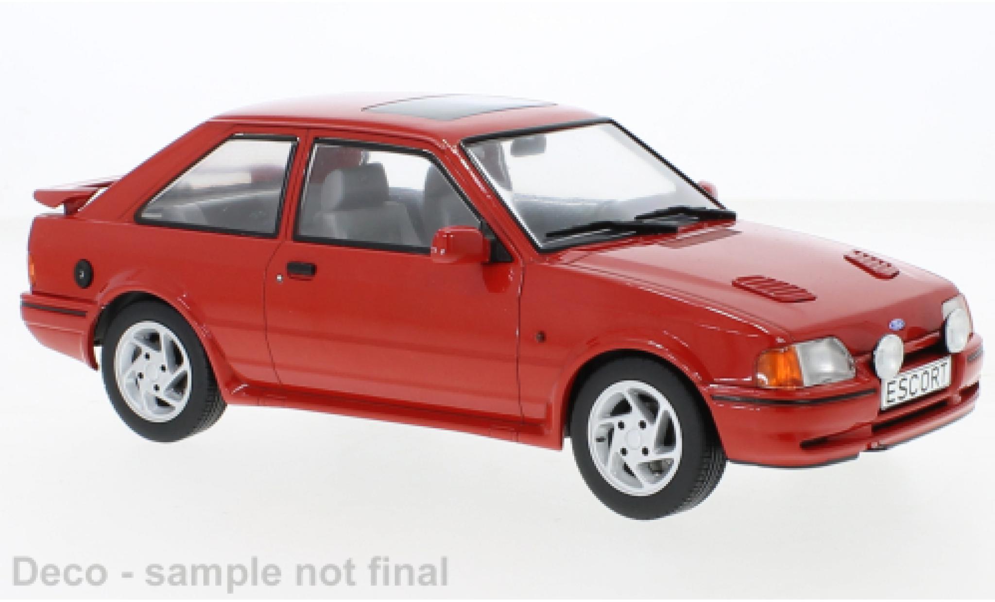 Ford Escort 1/18 MCG RS Turbo S2 rood 1990 modelauto