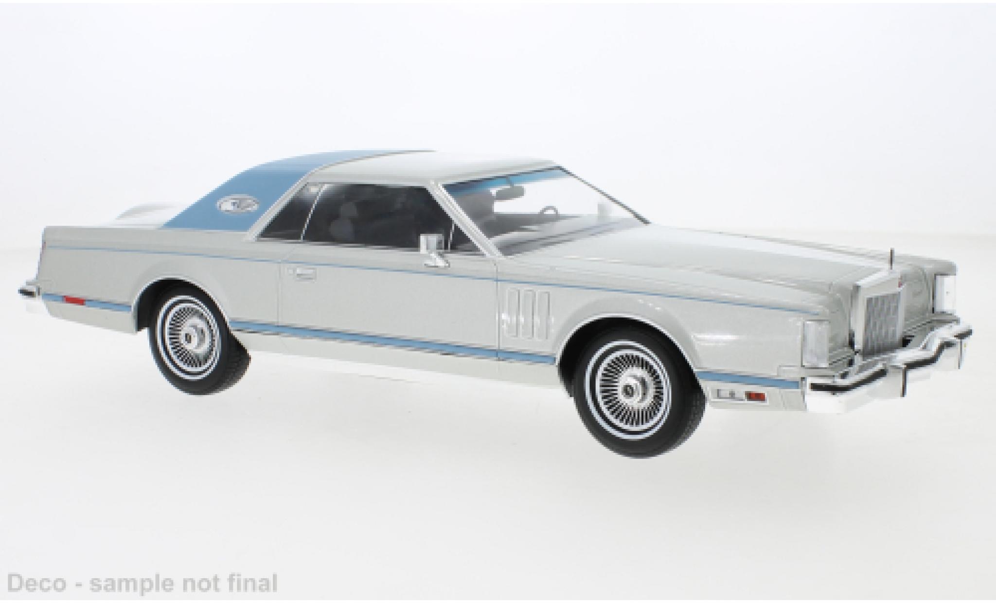 Lincoln Continental 1/18 MCG Mark V grijs 1978 modelauto
