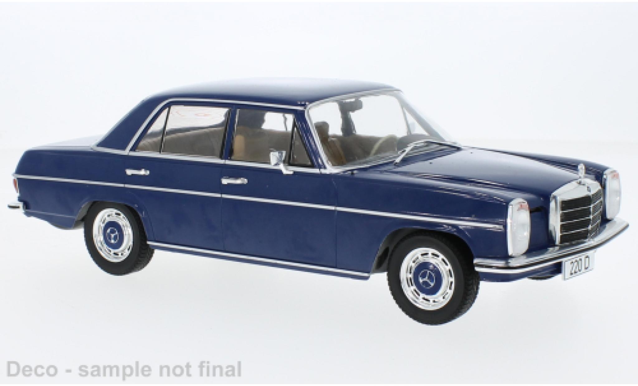 Mercedes 220 1/18 MCG D (W115) blauw fonc&eacute; 1968 modelauto