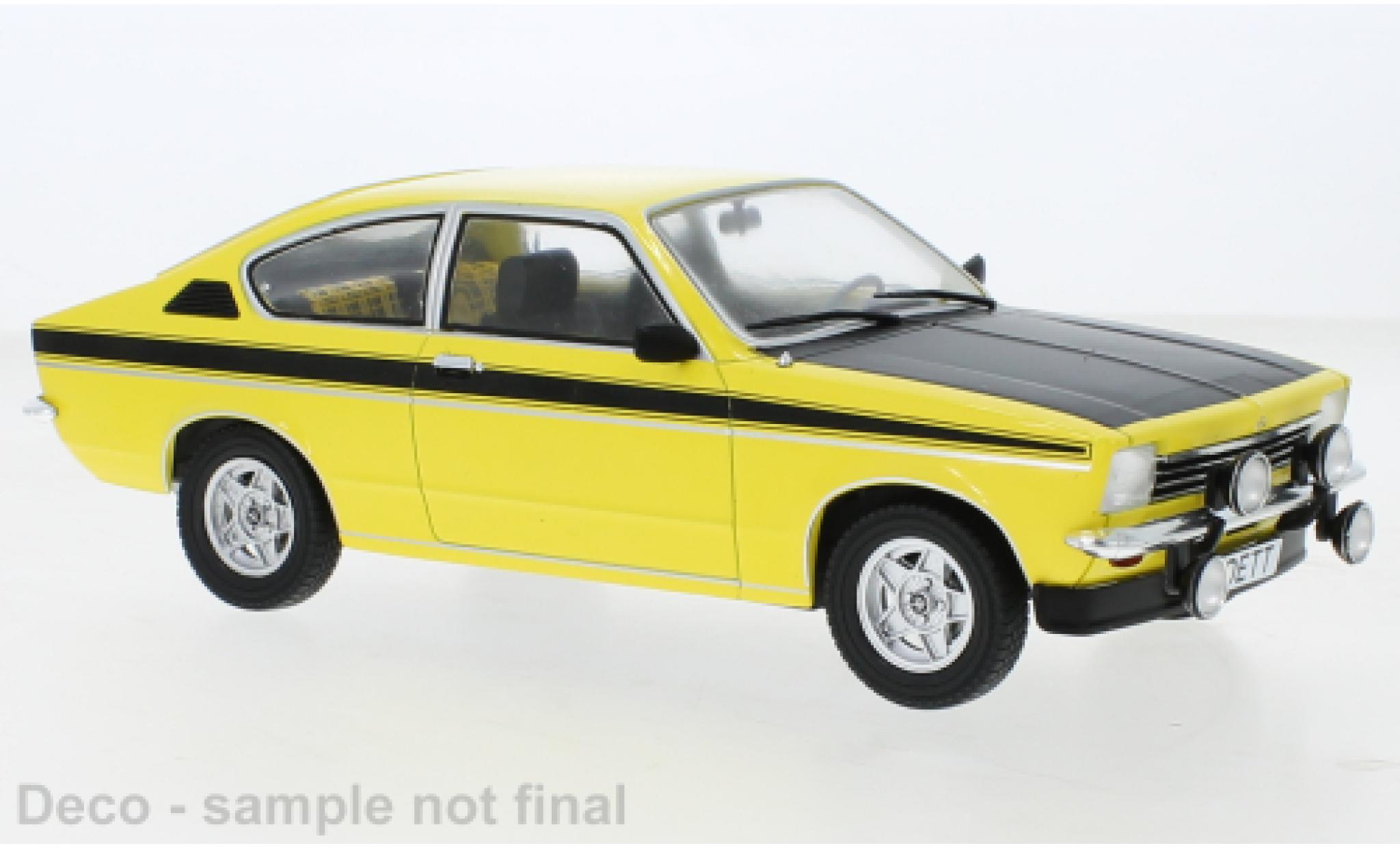 Opel Kadett 1/18 MCG C Coupe geel 1975 modelauto