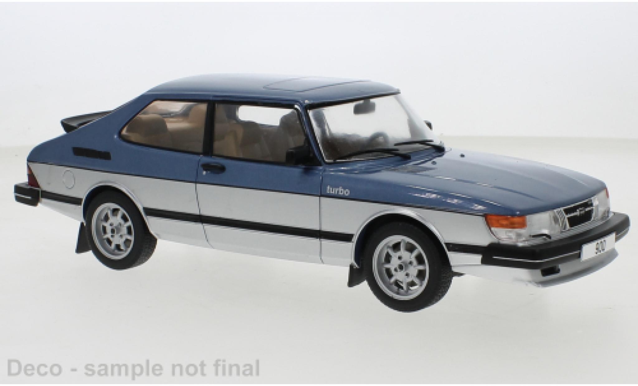 Saab 900 1/18 MCG Turbo metallic blauw fonc&eacute;/d 1981 modelauto