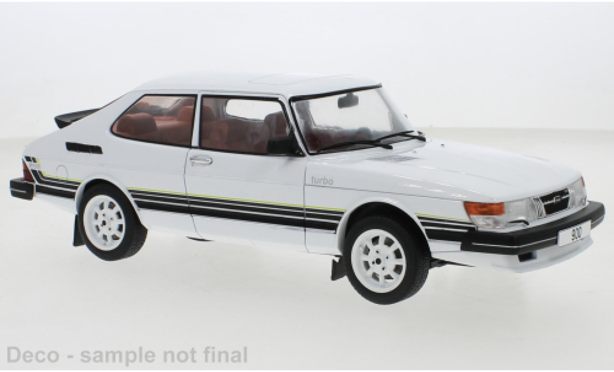 Saab 900 1/18 MCG Turbo wit/Dekor 1981 modelauto